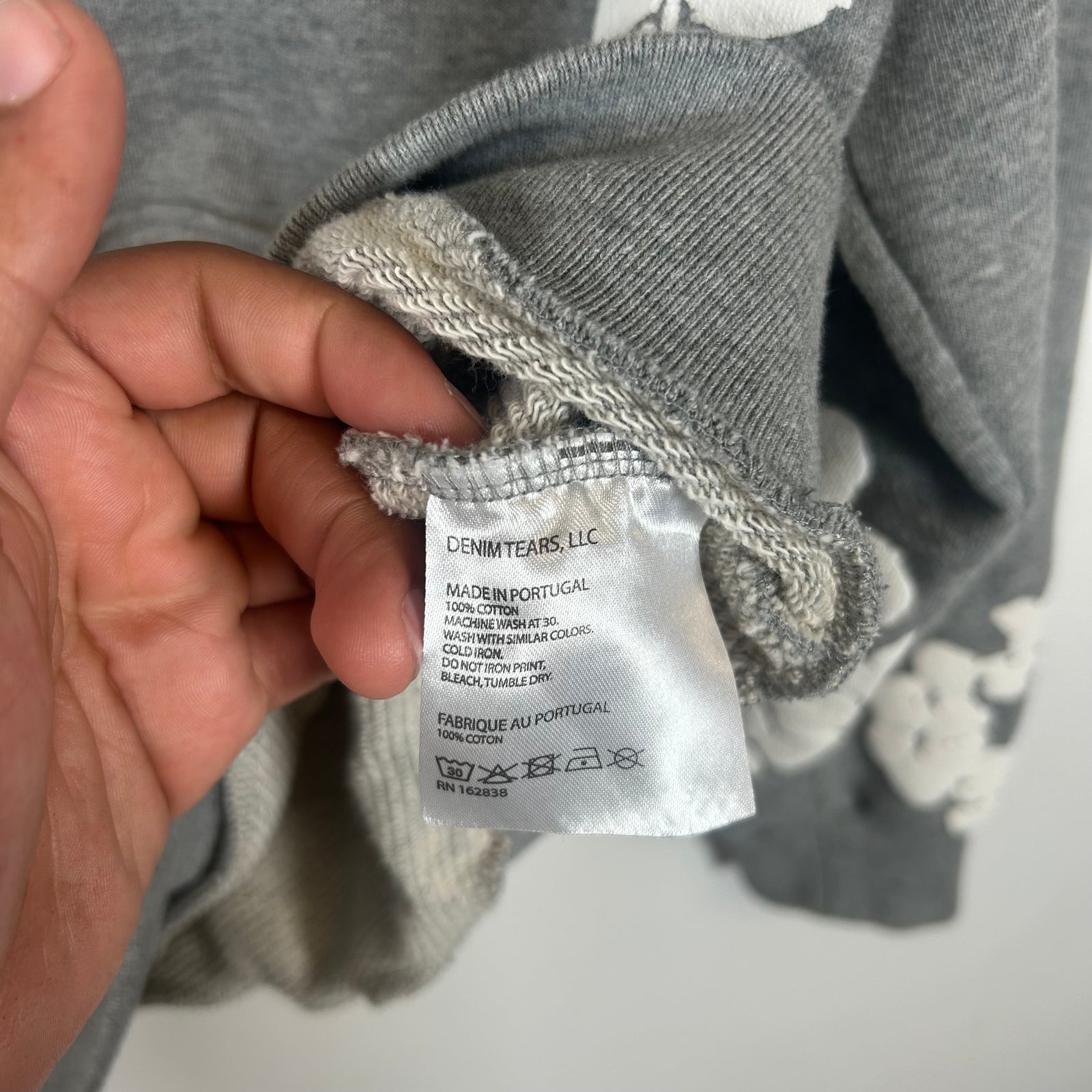 Denim Tears Grey Wreath Hoodie Size M