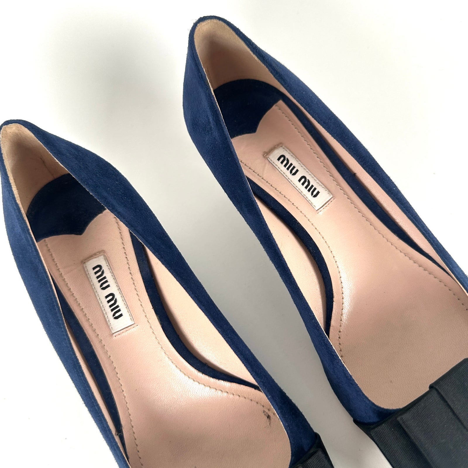Miu Miu Bue Suede Kitten Heel Size 40