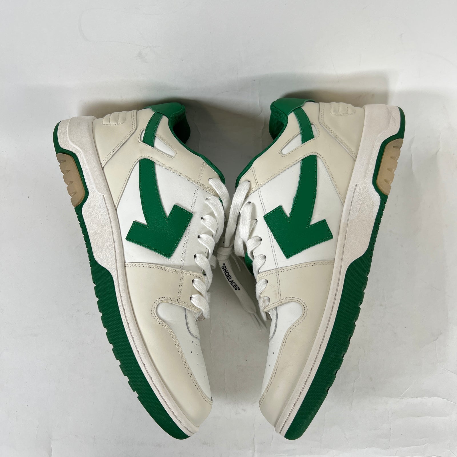 Off White Green/White Out The Office Sneakers Size 11