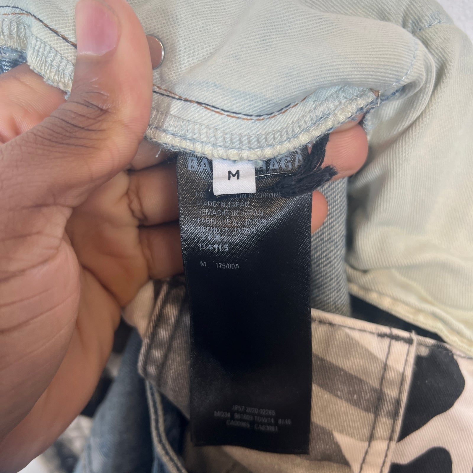 Balenciaga Double Waist Snow Camo Denim Jeans Size M