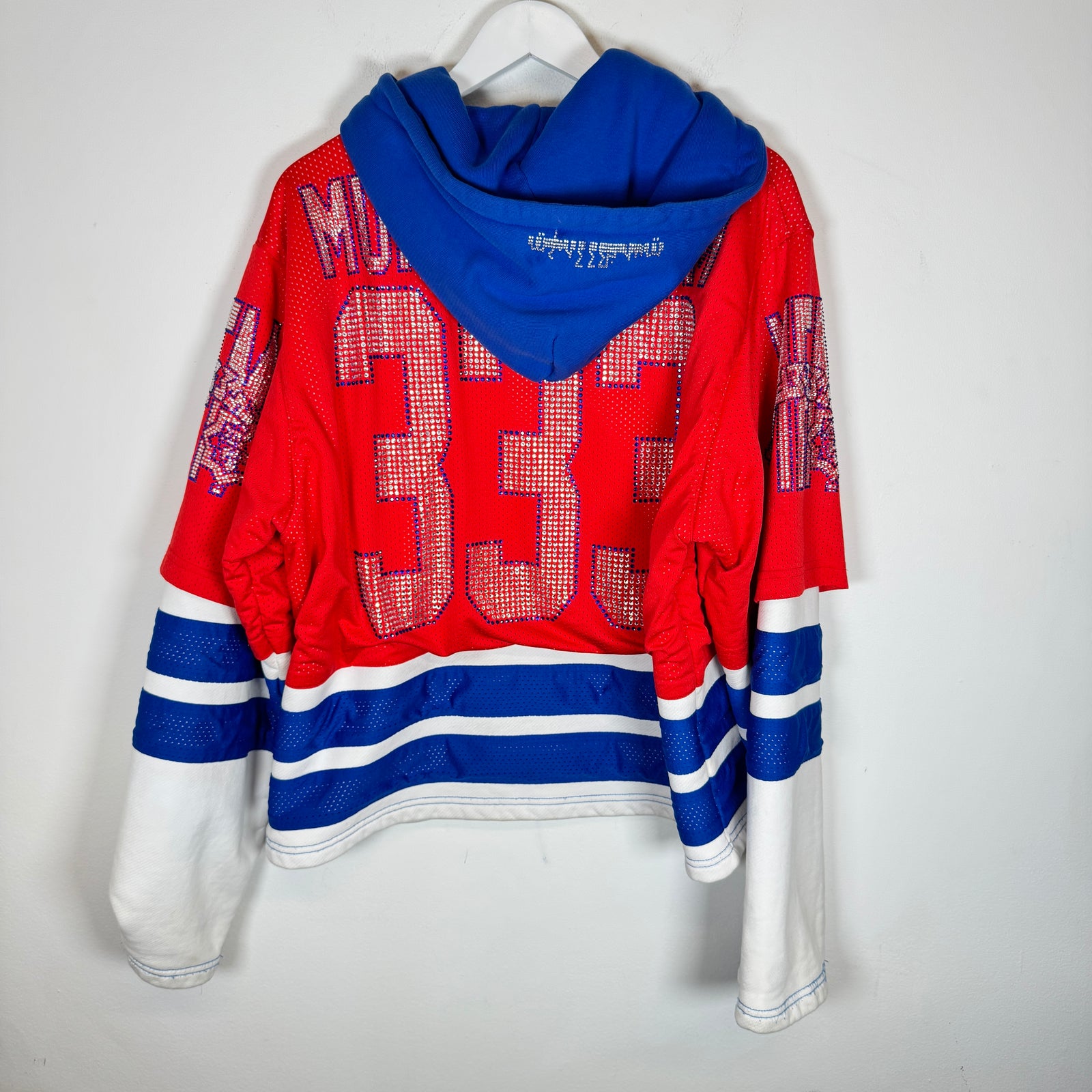 Murd333r.Fm Red/Blue Hockey Jersey Size L