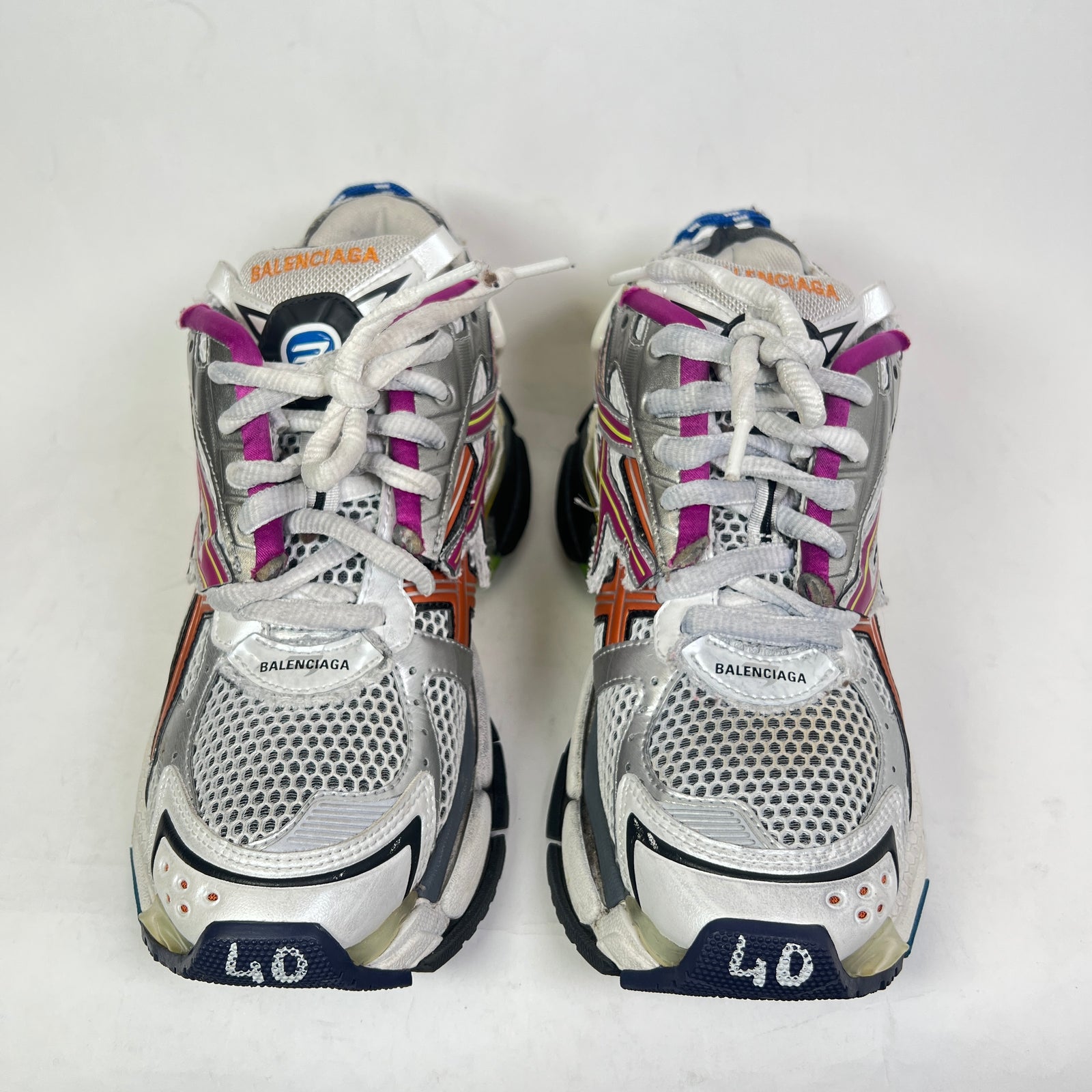 Balenciaga Multicolor Mesh Runners Size 40