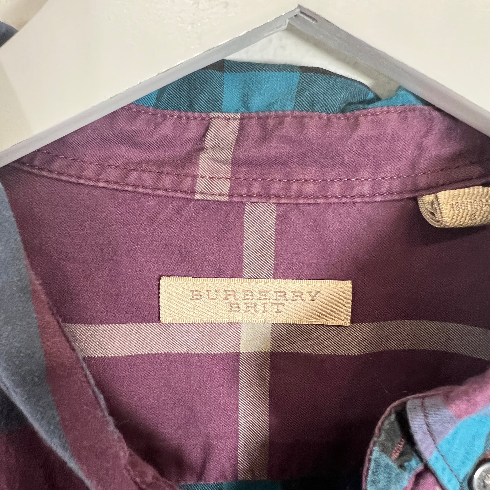Burberry Purple & Teal Size L