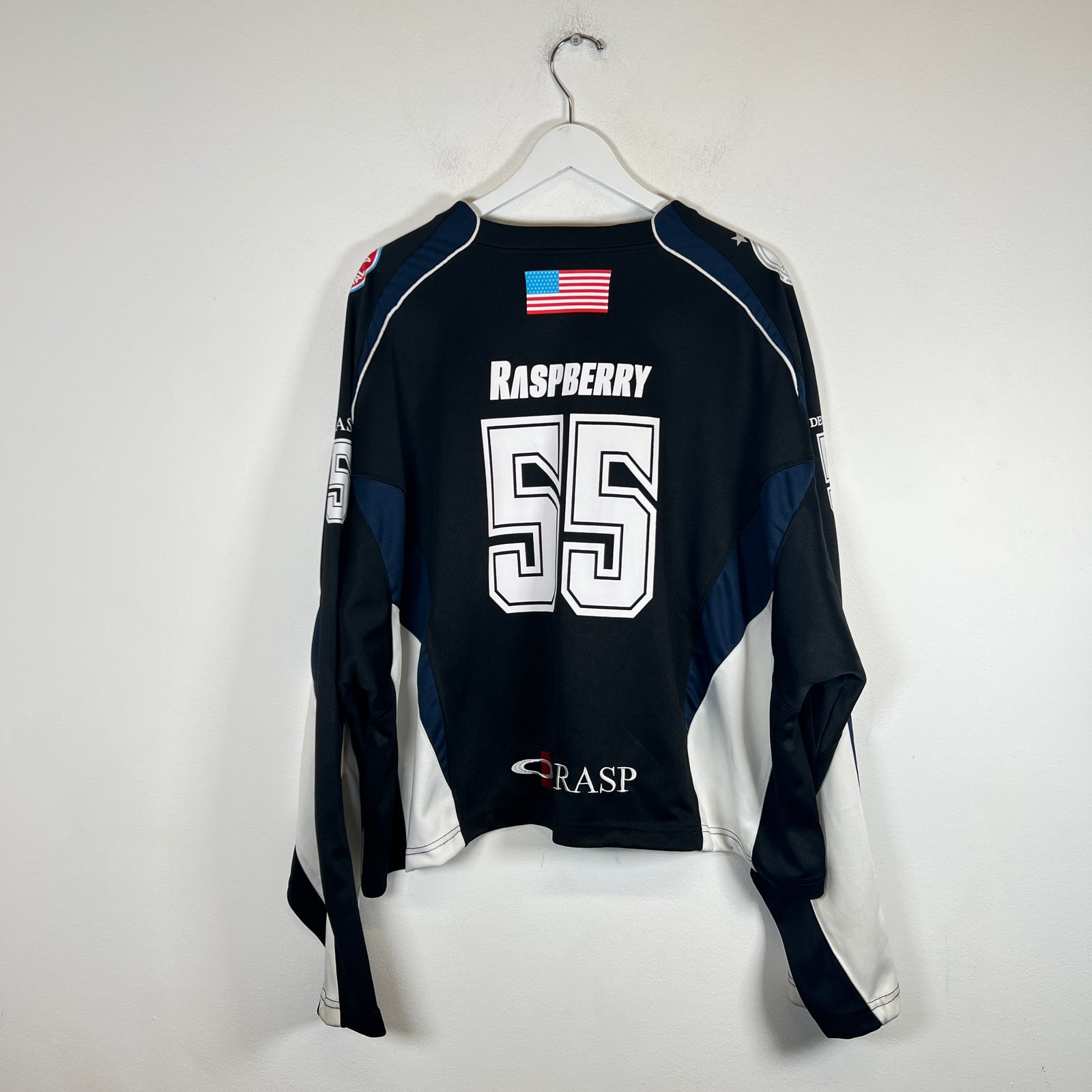 GV Gallery Black/Navy Raspberry Hills Hockey Jersey Size L