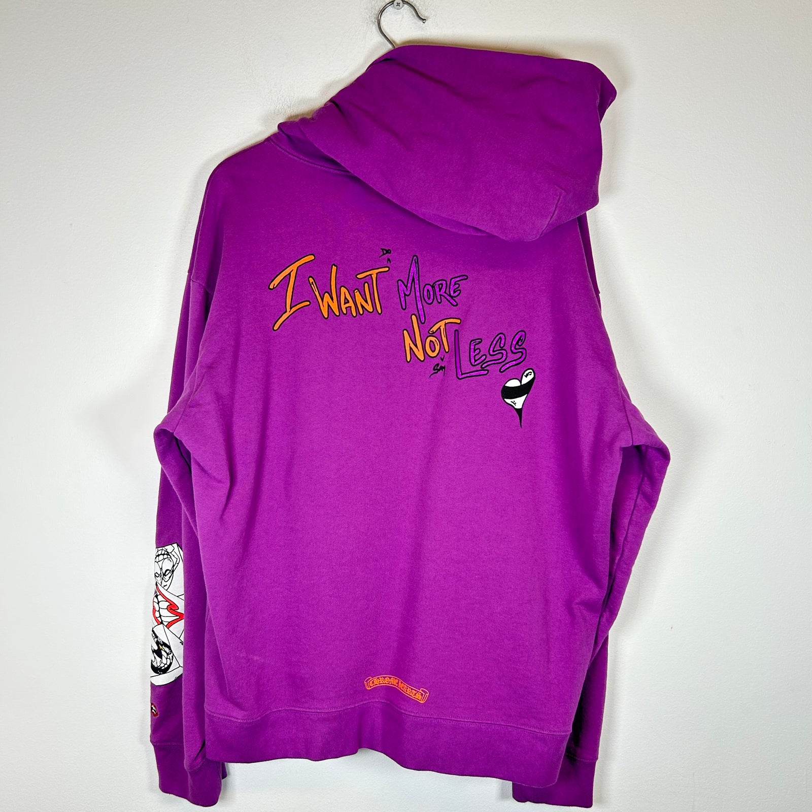 Chrome Hearts Purple Matty Boy I Want More Not Less Hoodie Size XL