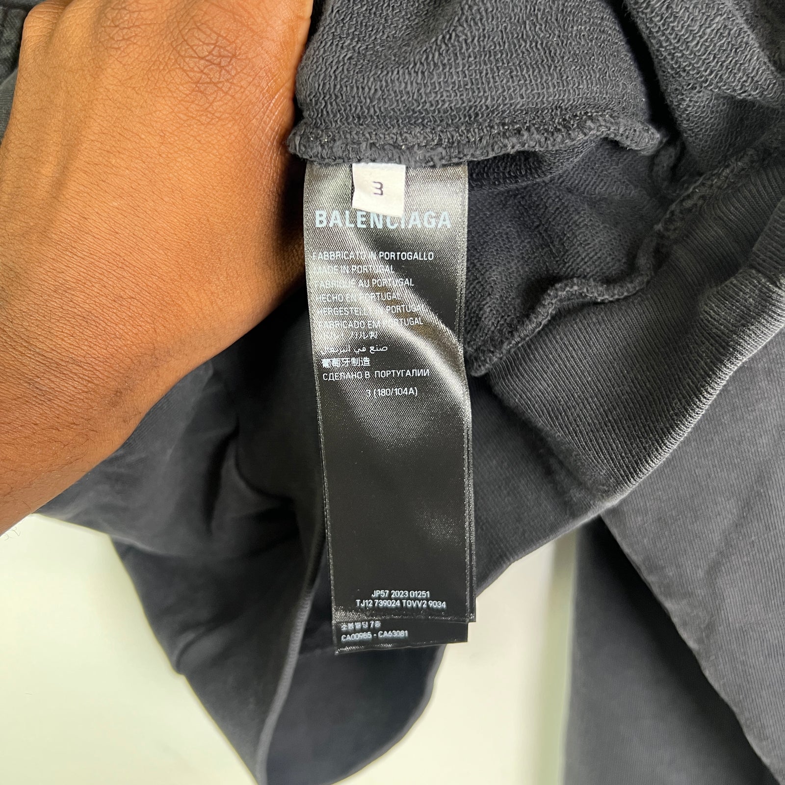 Balenciaga Outline Spell-Out Embroidered Hoodie