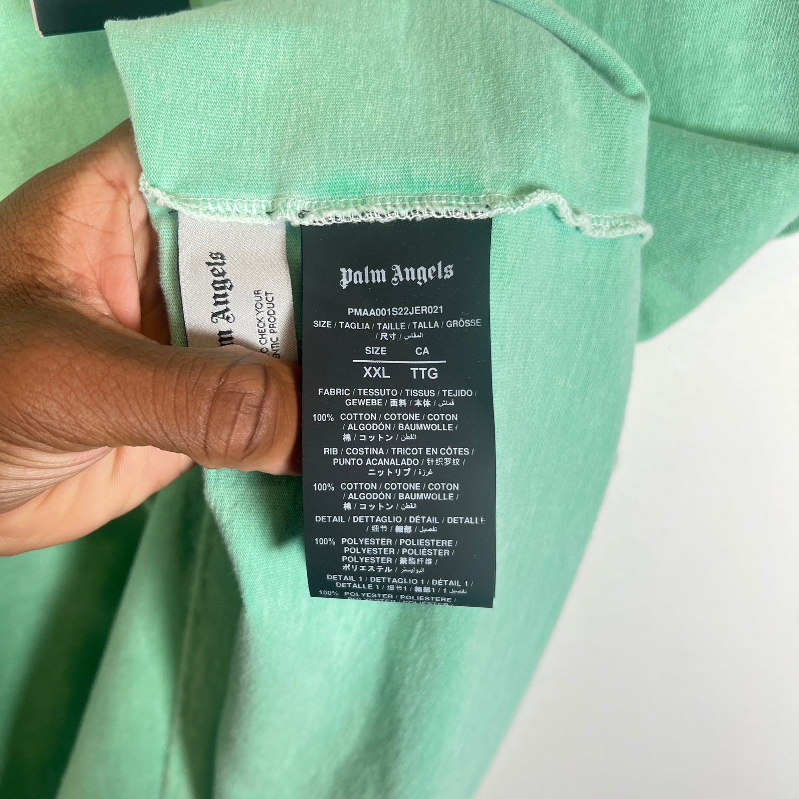 Palm Angels Mint Palm Tree Patch T-Shirt Size XXL
