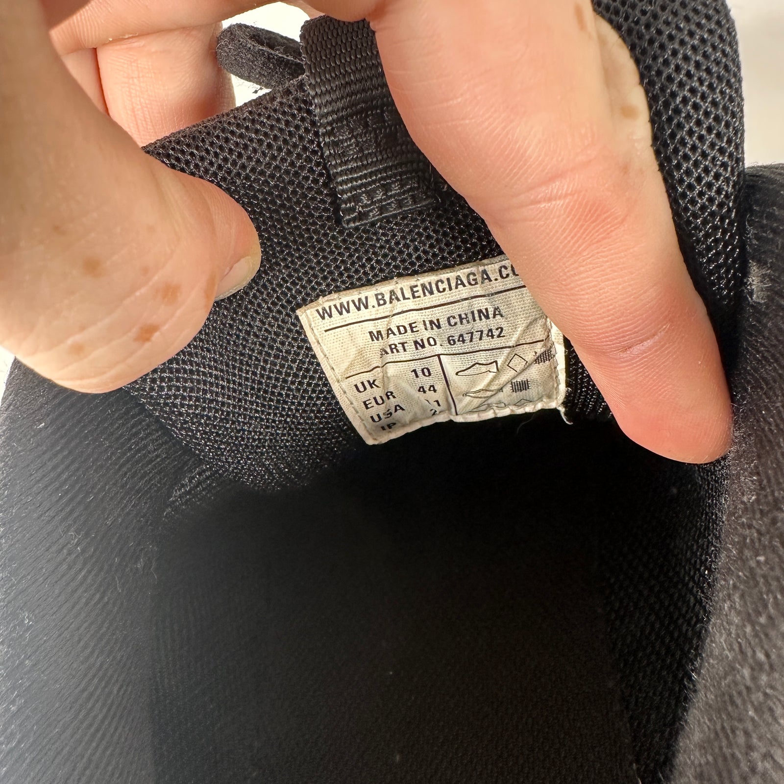 Balenciaga Triple Black Tracks Size 11