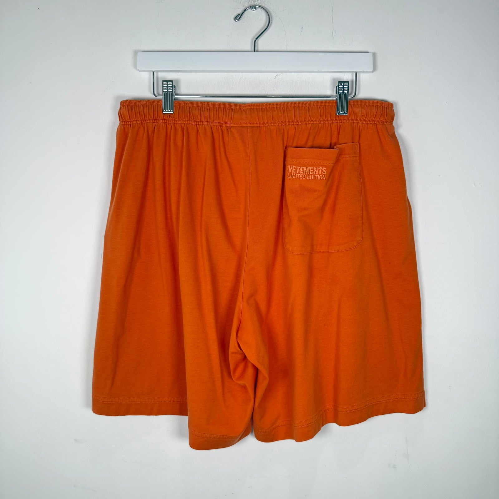 Vetements Limited Logo Orange Shorts Size M