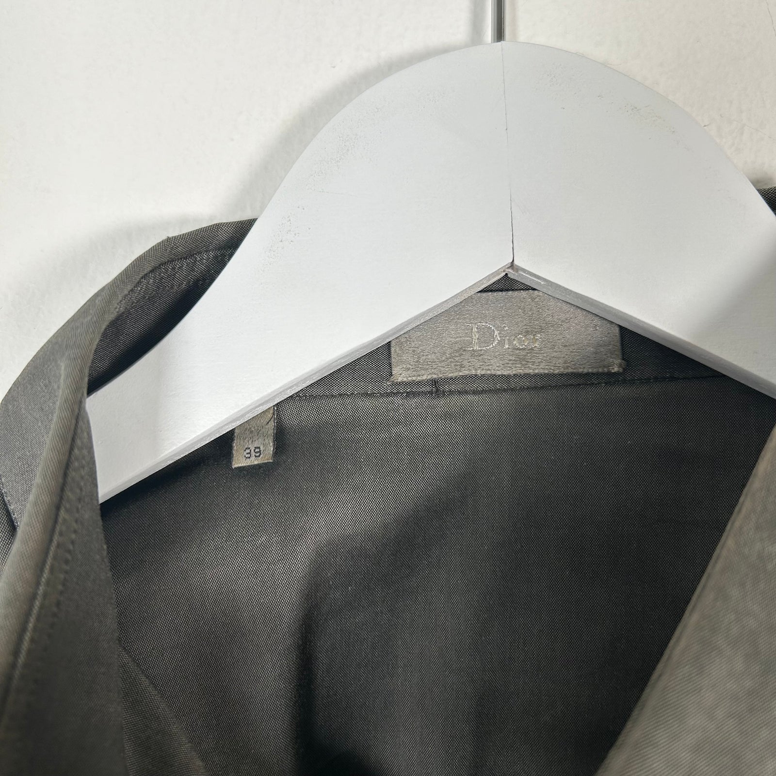 Dior Grey Sheen Button Up Shirt Size S