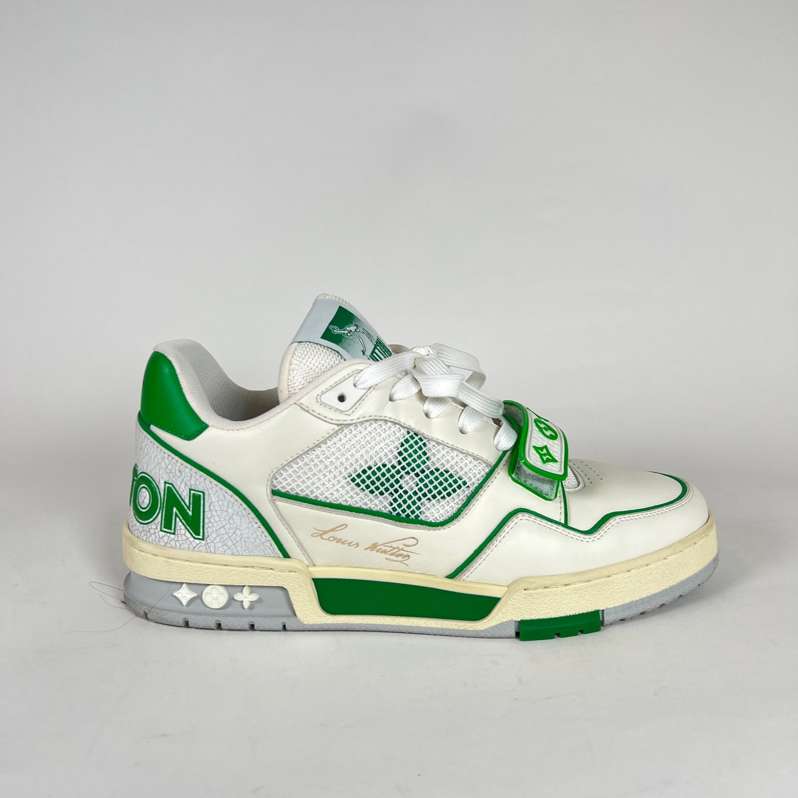 Louis Vuitton Green Mesh Trainer Size 8