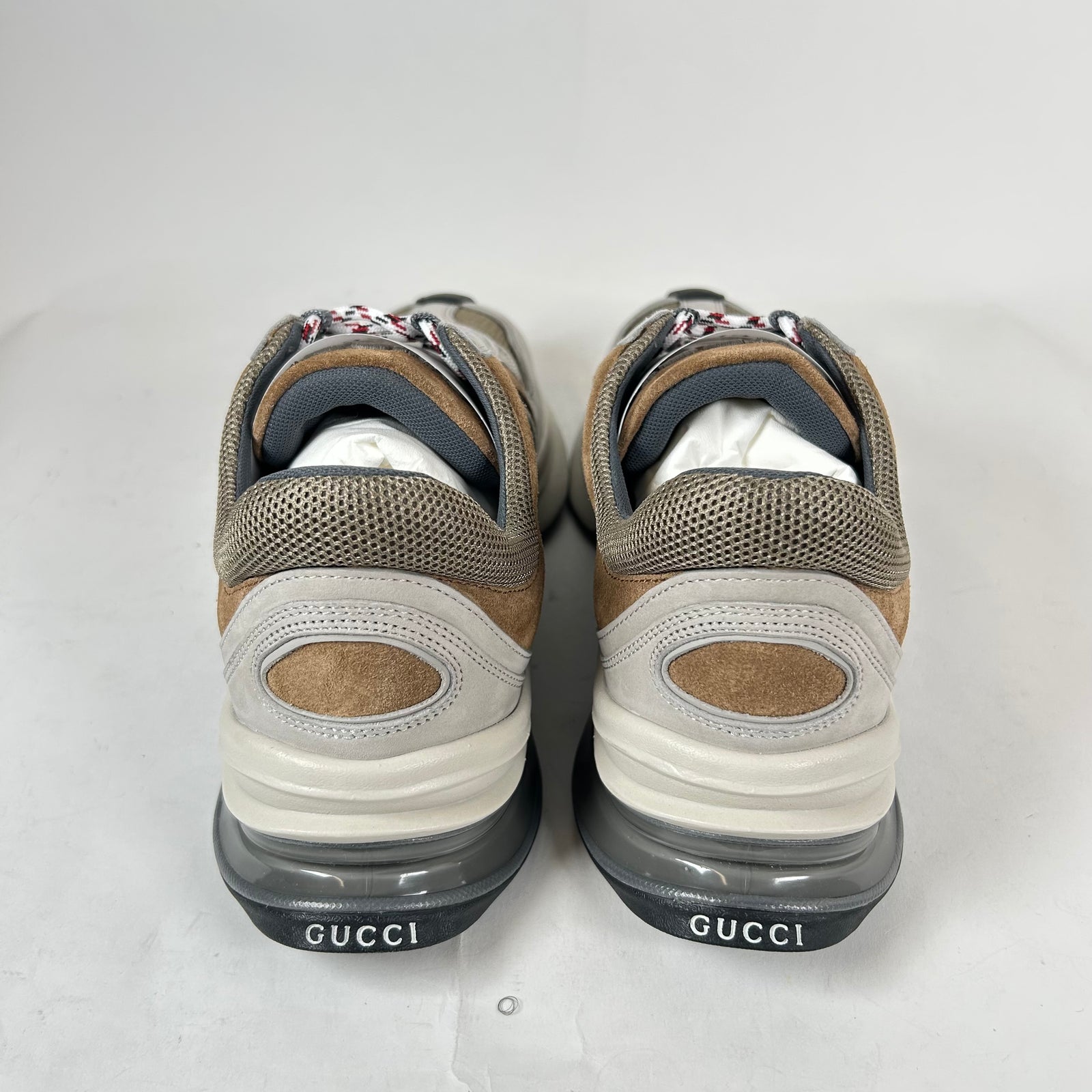 Gucci Gray/Brown Interlocking G Runners Size GG 9