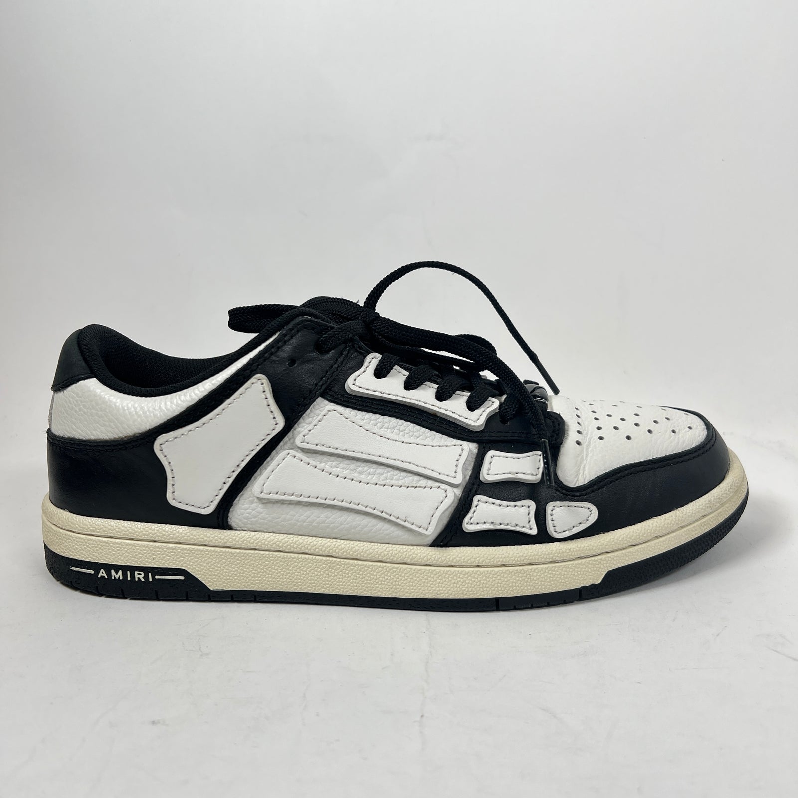 Amiri Black/White Skel Low Top Sneaker Size 41