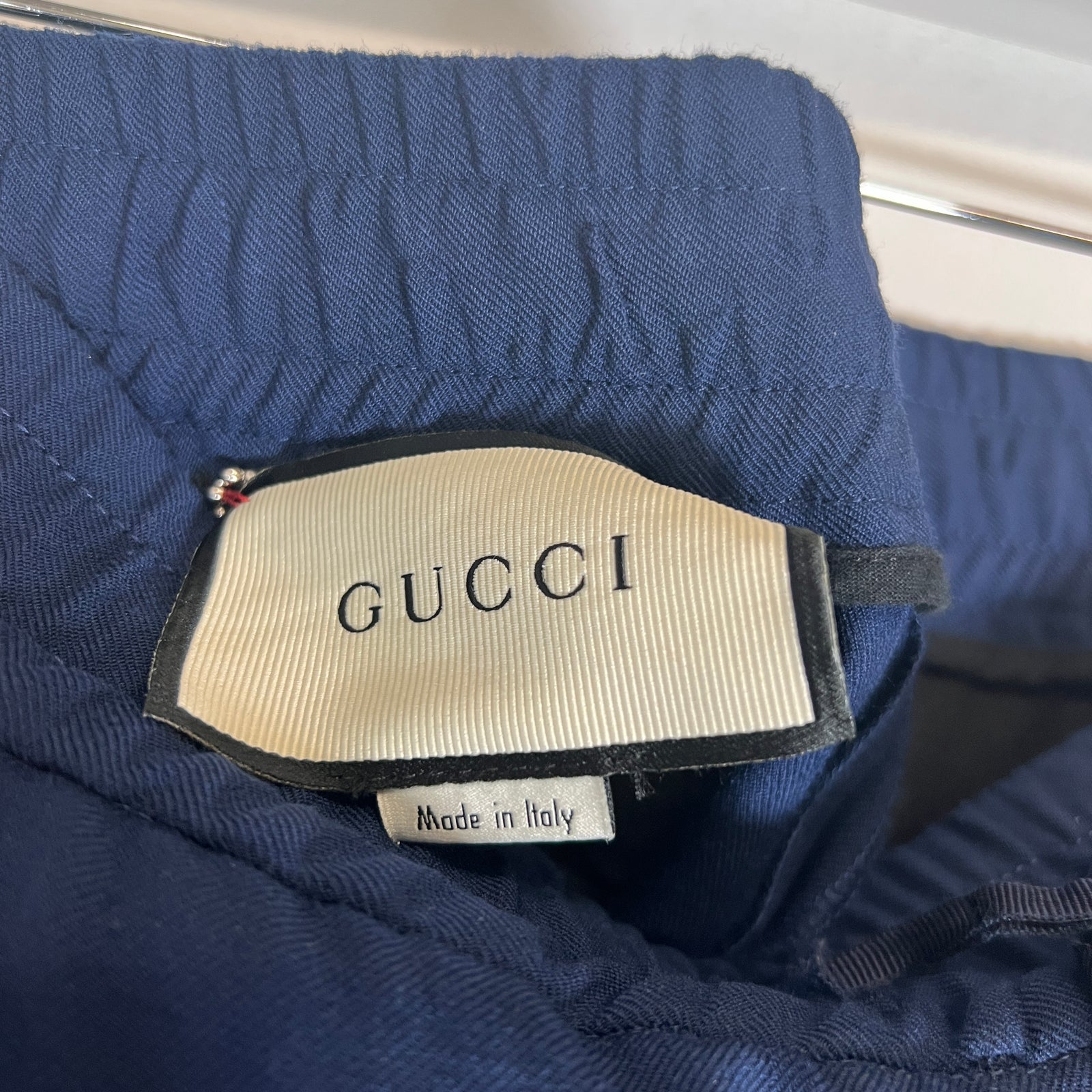 Gucci Navy Side Stripe Trouser Pants Size 34
