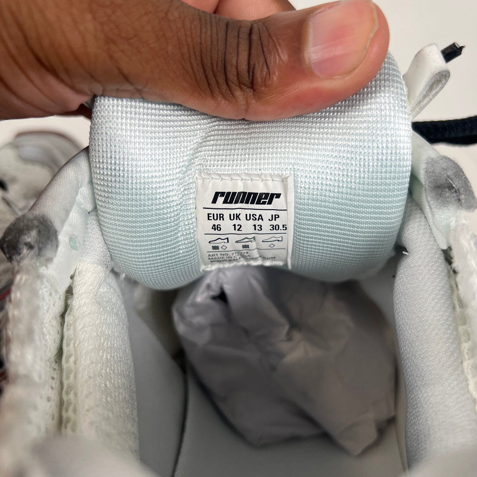 Balenciaga White/Red/Black Runners Size 46