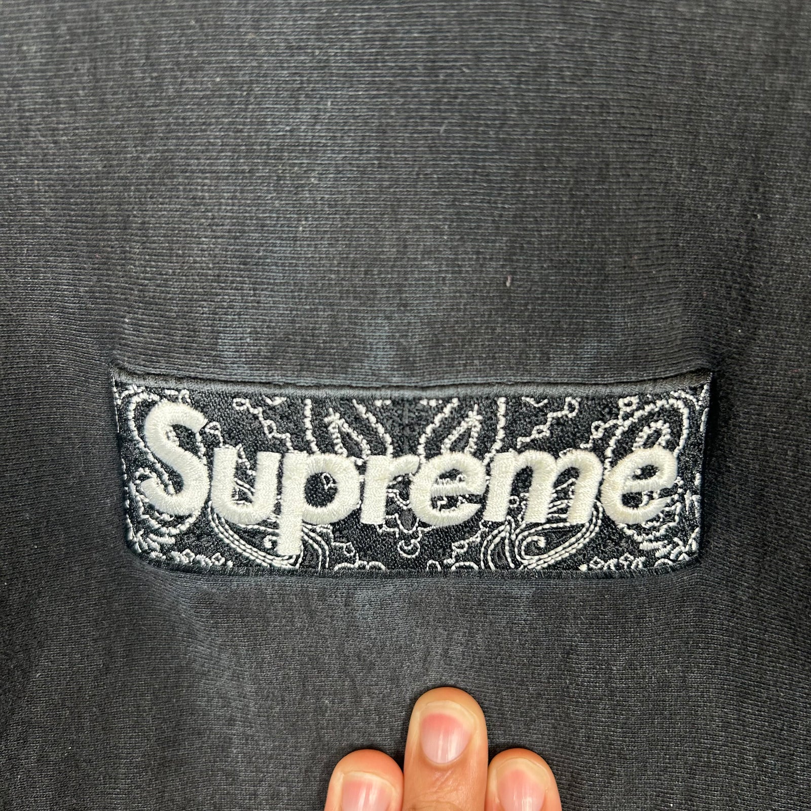 Supreme Black Bandana BOGO Hoodie Size L