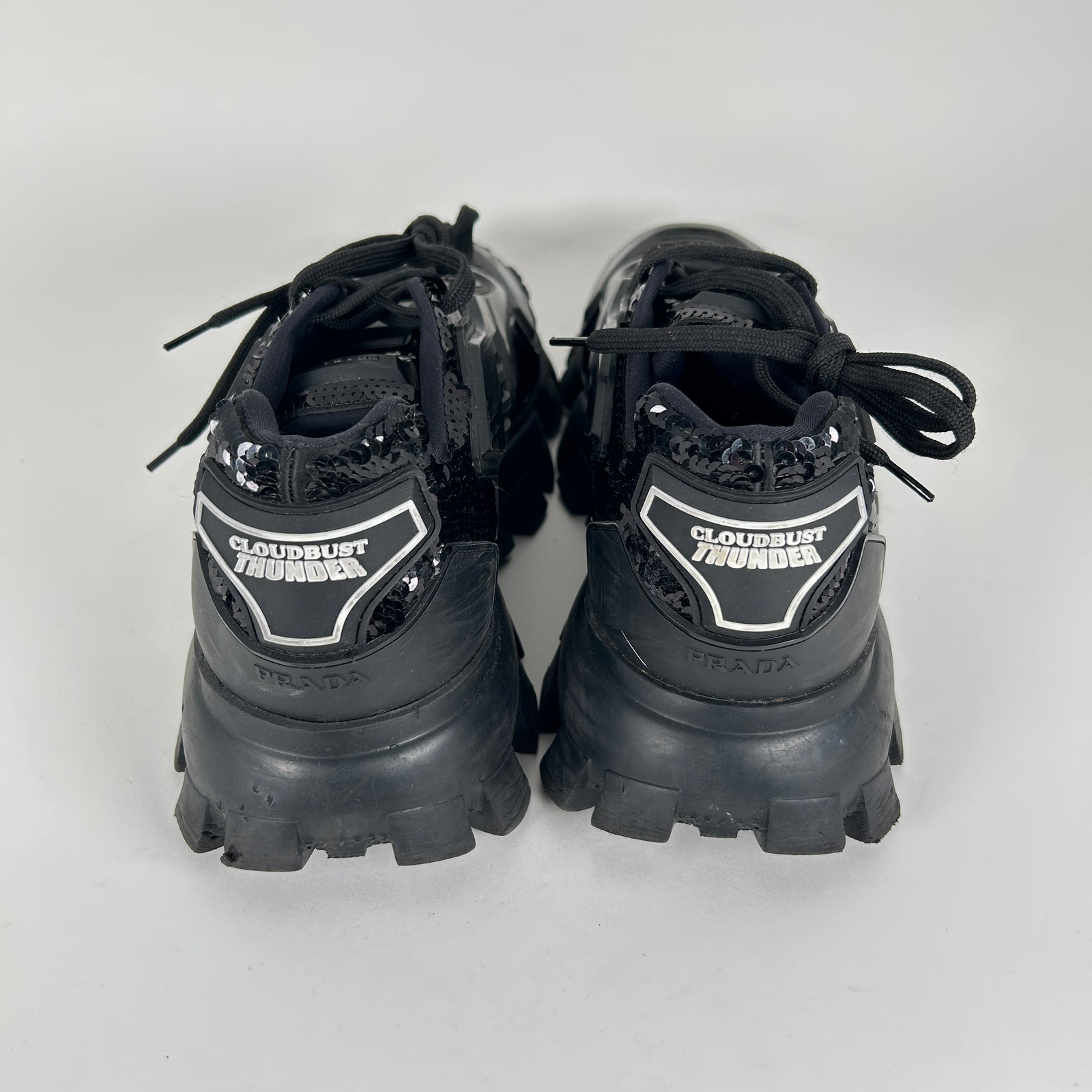 Prada Cloudbust Thunder Sequin Low Top Size 11