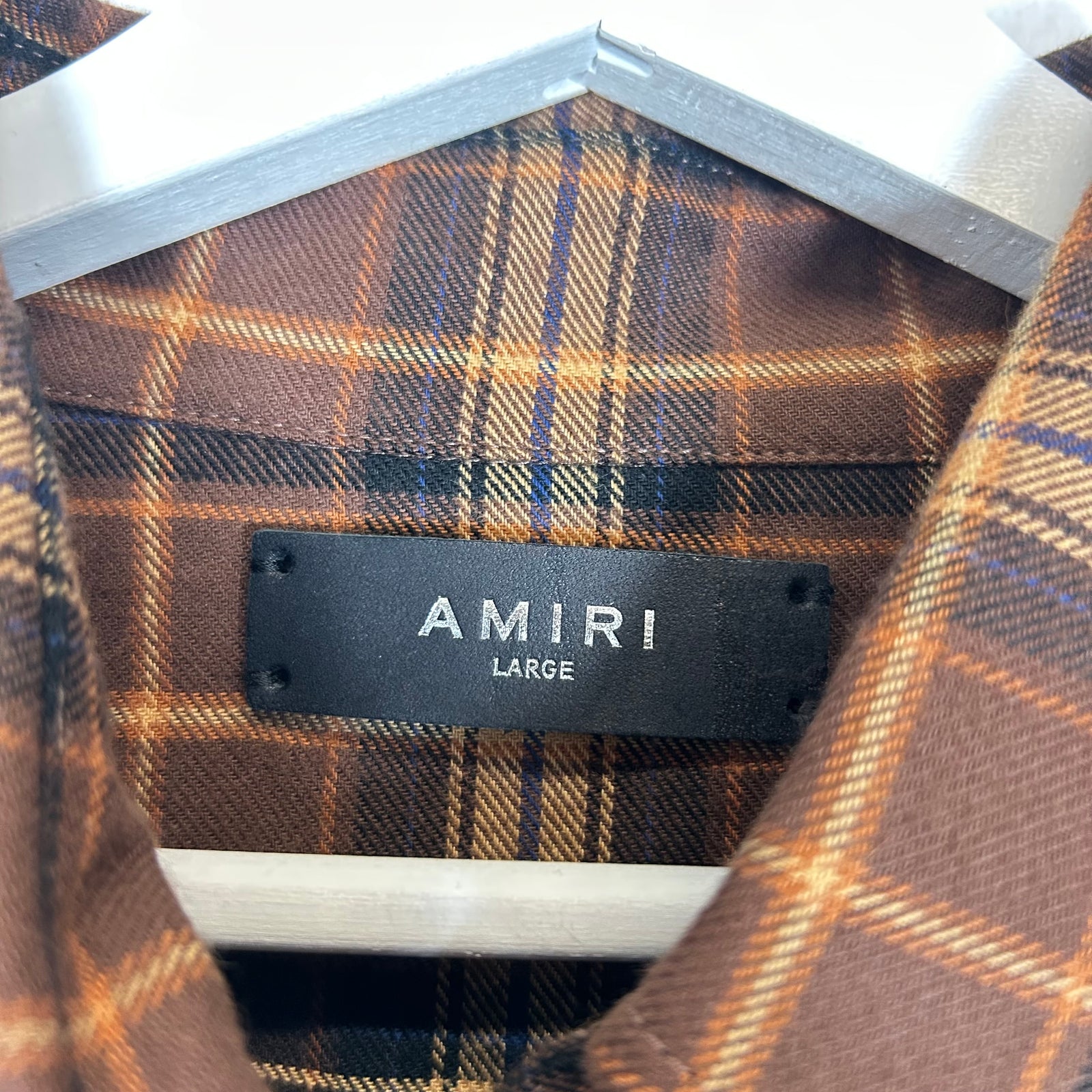 Amiri Brown/Tan Flannel Size L