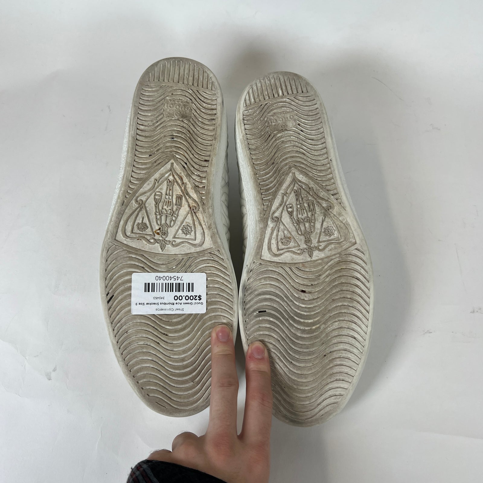 Gucci Green Ace Rhombus Sneaker Size 9