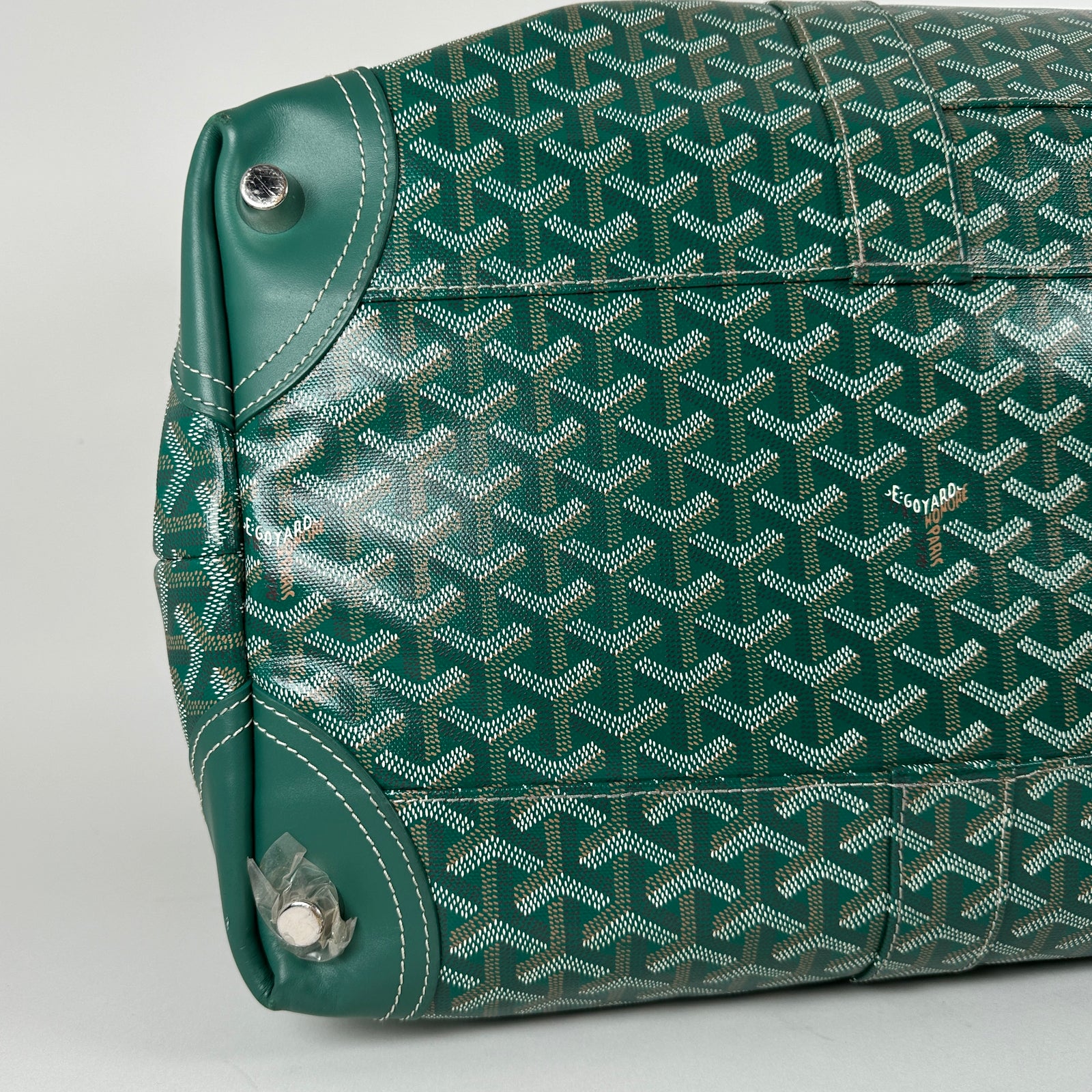 Goyard Goyardine Green Boeing 55 Travel Duffle Bag