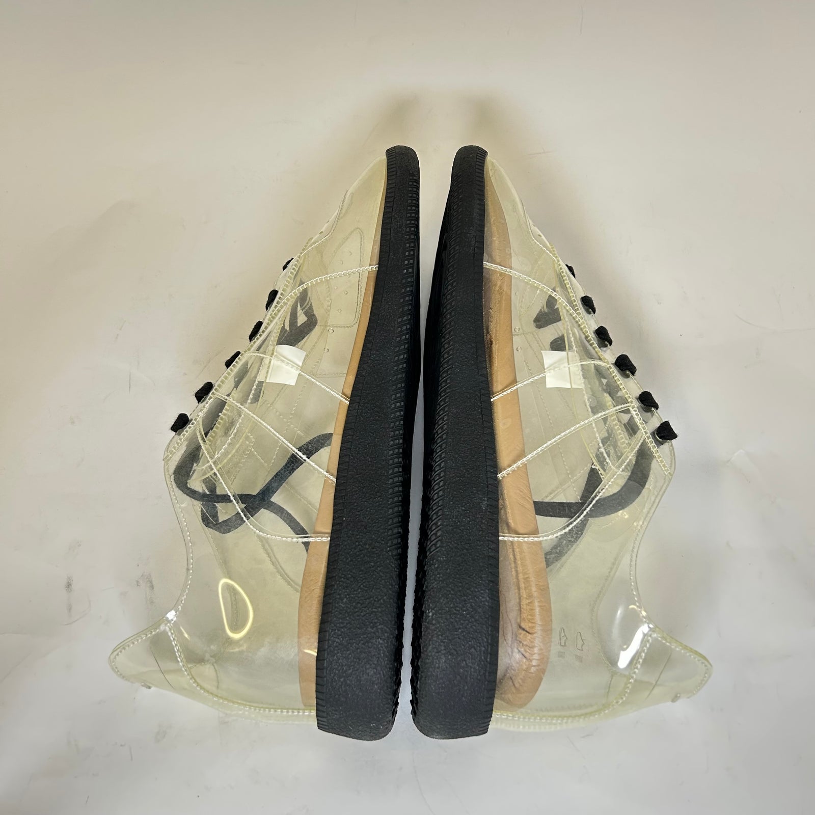 Maison Margiela Transparent Black Gum Gats Size 46