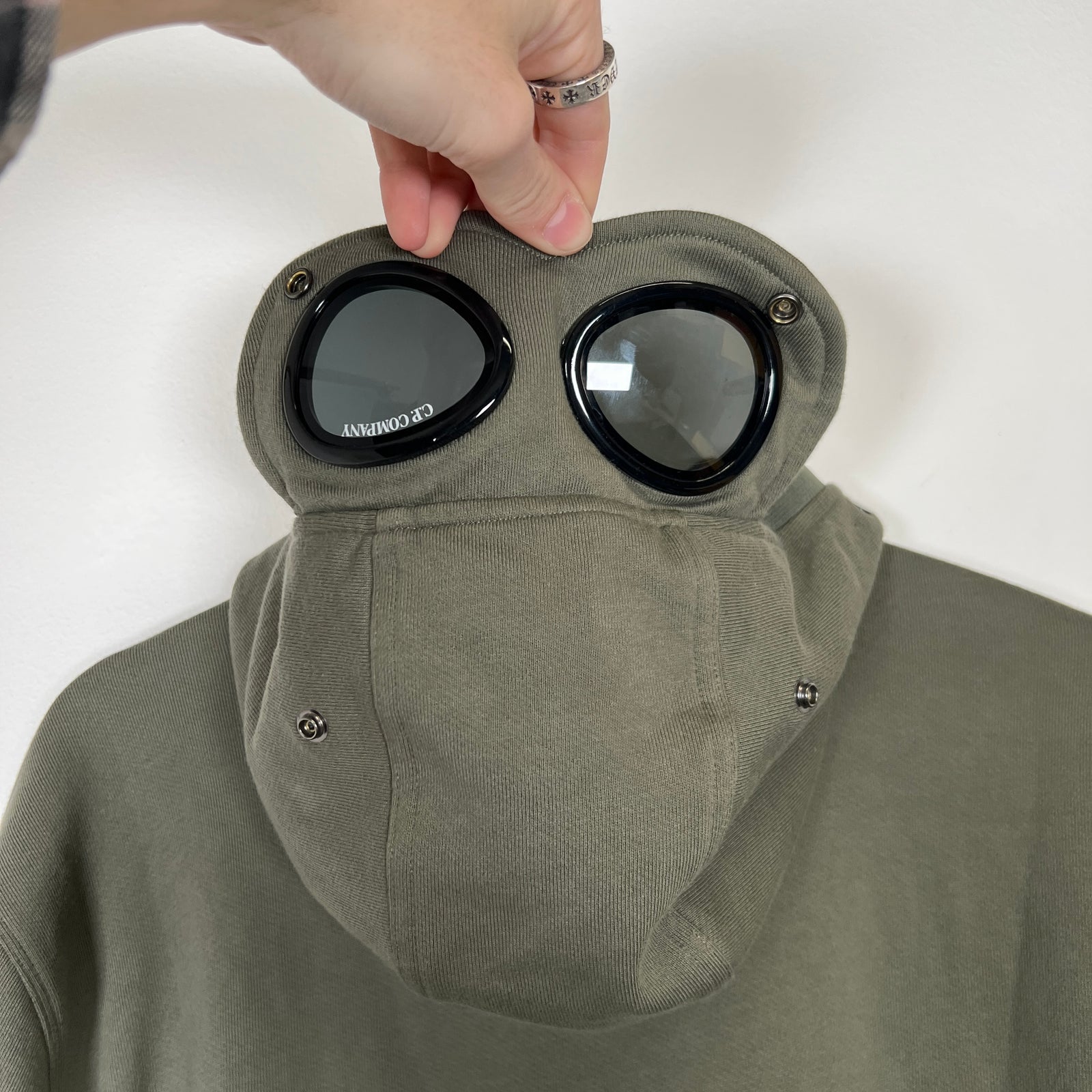CP Company Olive Zip Up Hoodie Sz L