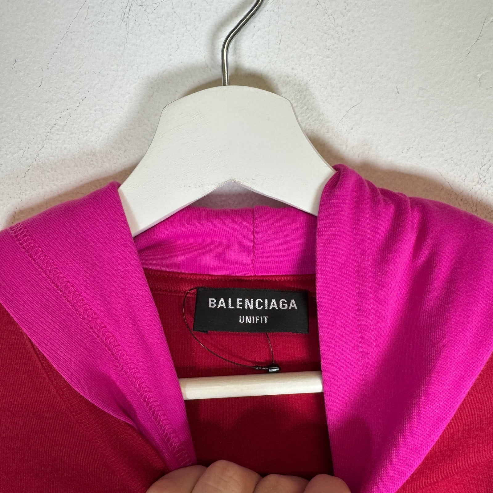 Balenciaga Red 'Your Logo Here' T-Shirt Hoodie Size M