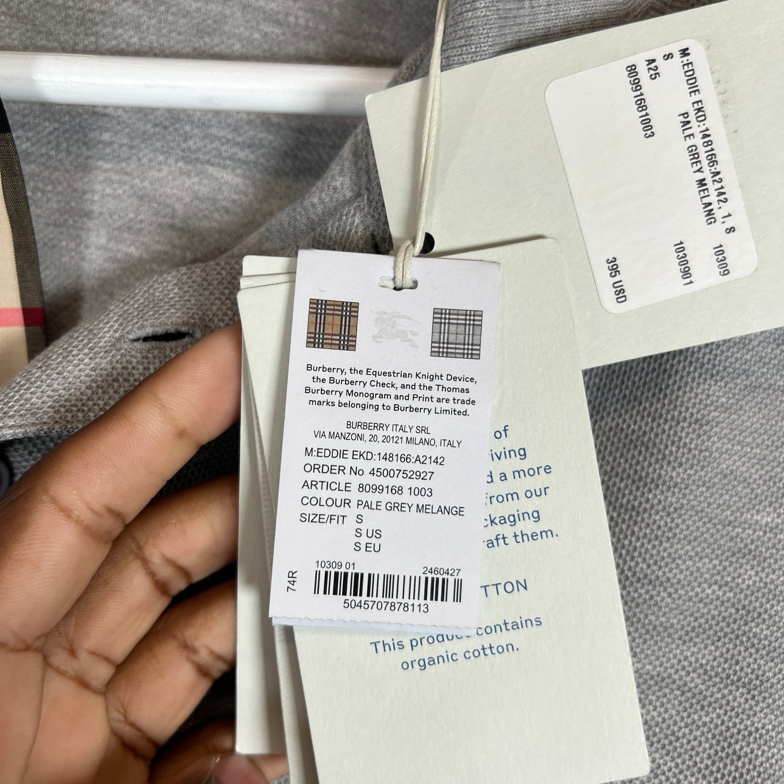 Burberry Grey Polo Size Size S