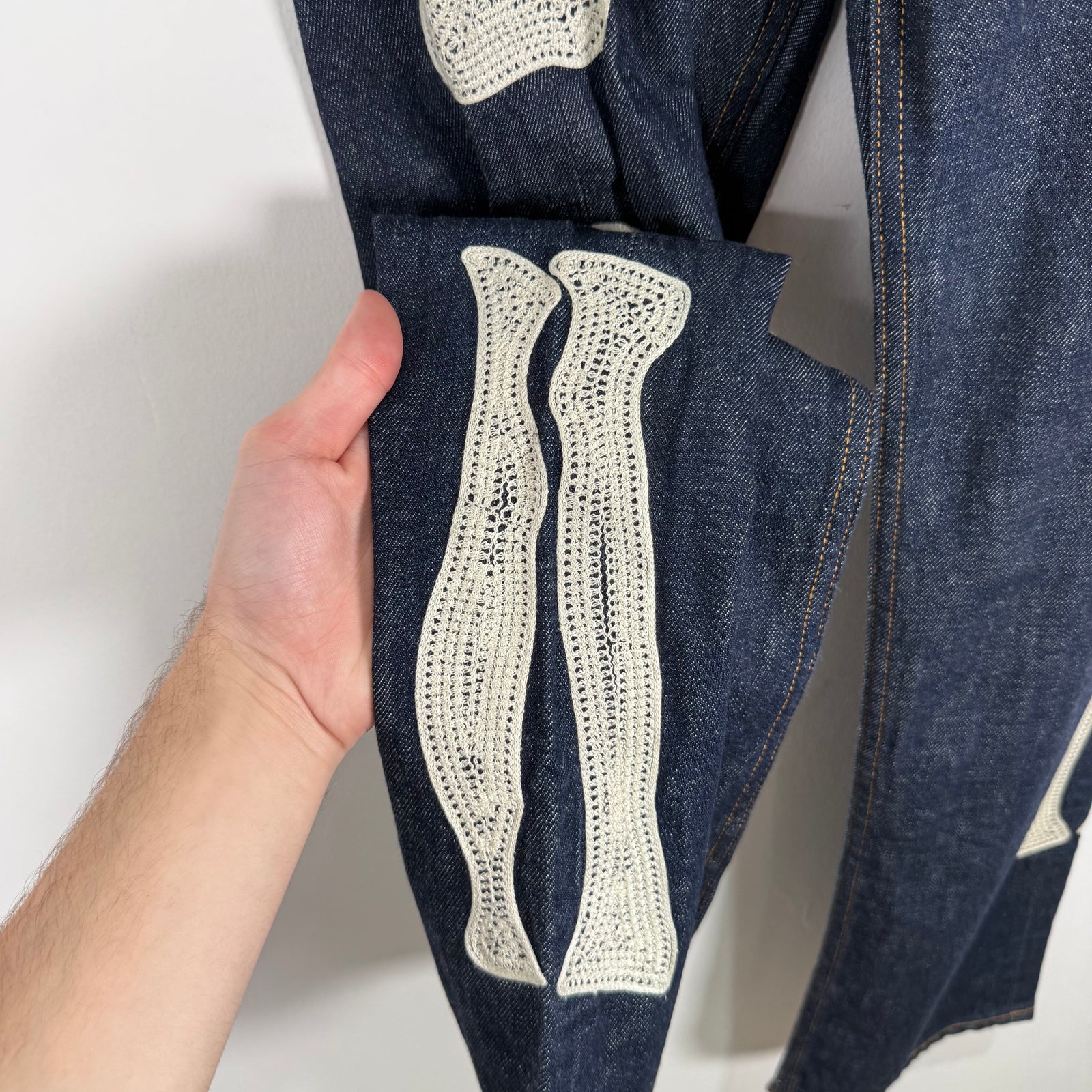 Kapital Bone Raw Denim Jeans Size 34