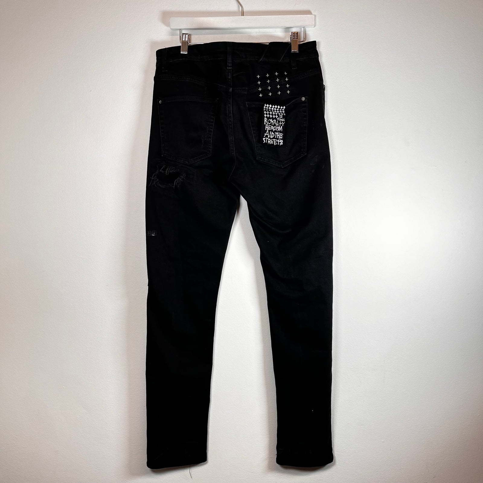 Ksubi Black Distressed Jeans Size 33