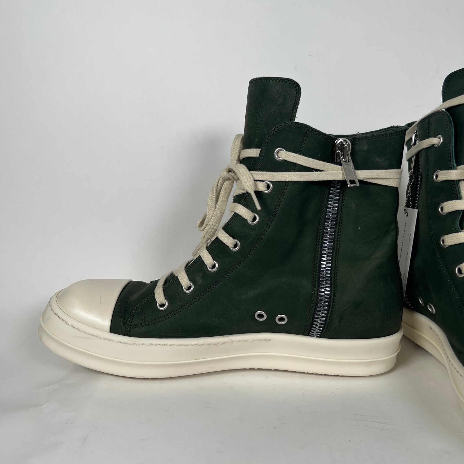 Rick Owens Moss Leather Ramones Size 43.5