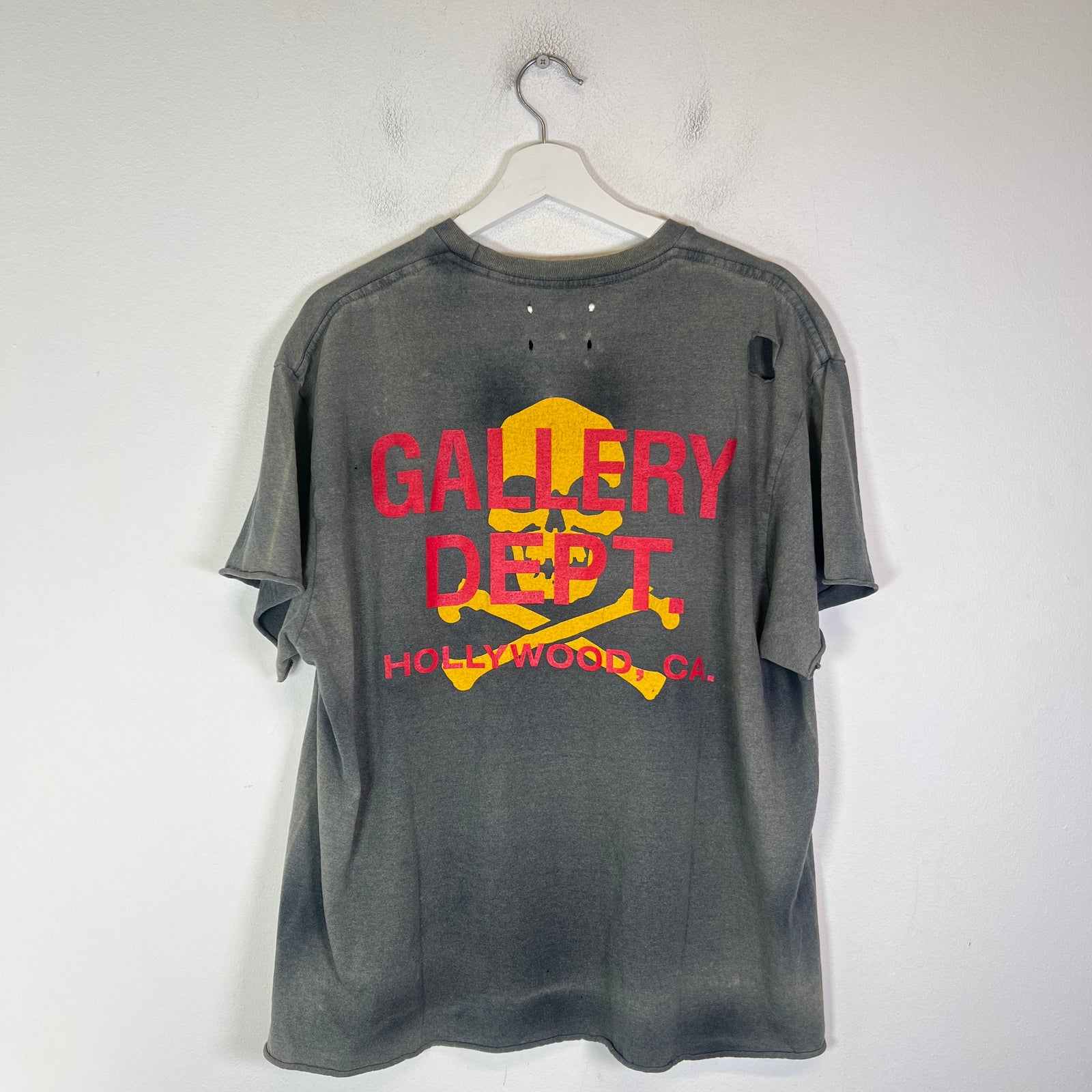 Gallery Dept Vintage Skull Print Distressed T-Shirt