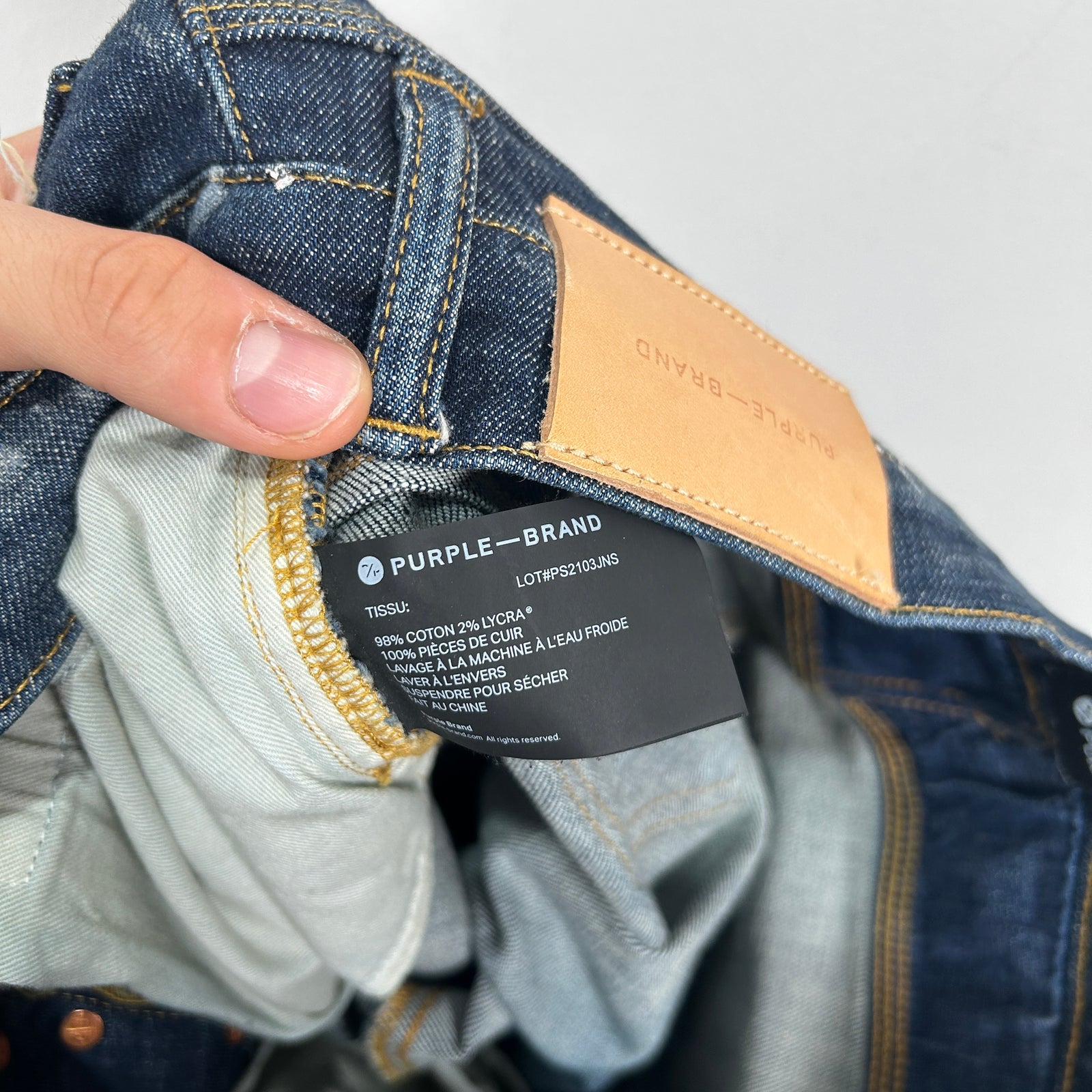 Purple Dark Blue Paint Splatter Jeans Size 32