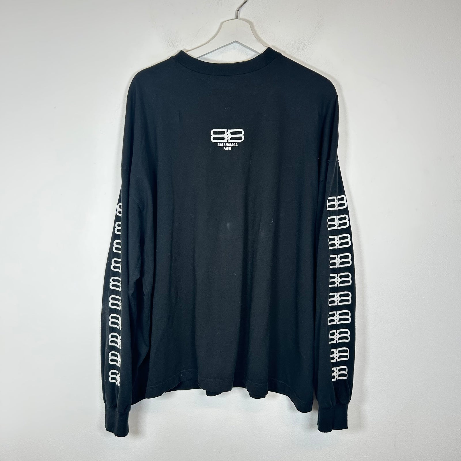 Balenciaga Black BB Icon Logo Long Sleeve Size 2