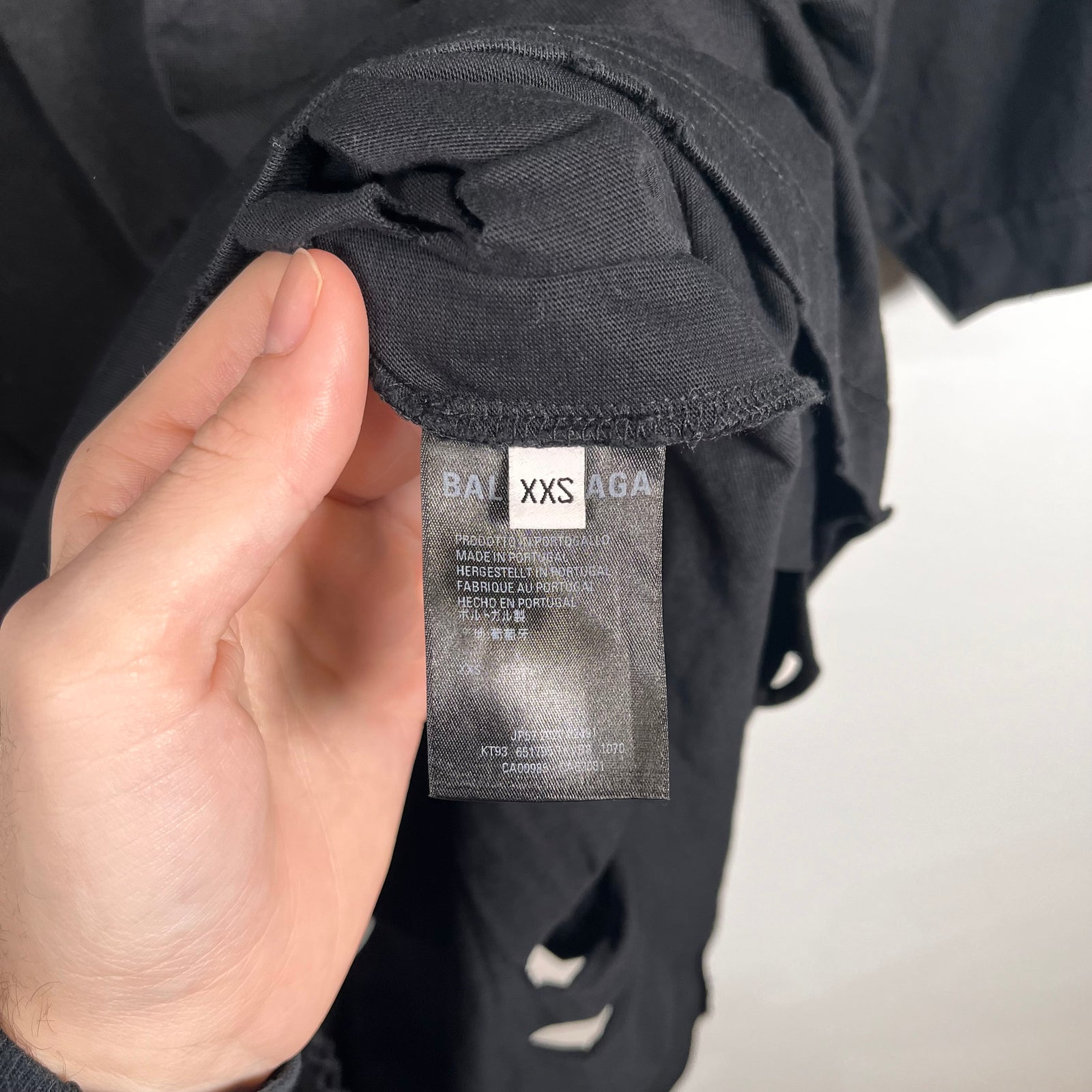 Balenciaga Destroyed Logo T-Shirt Size XXS