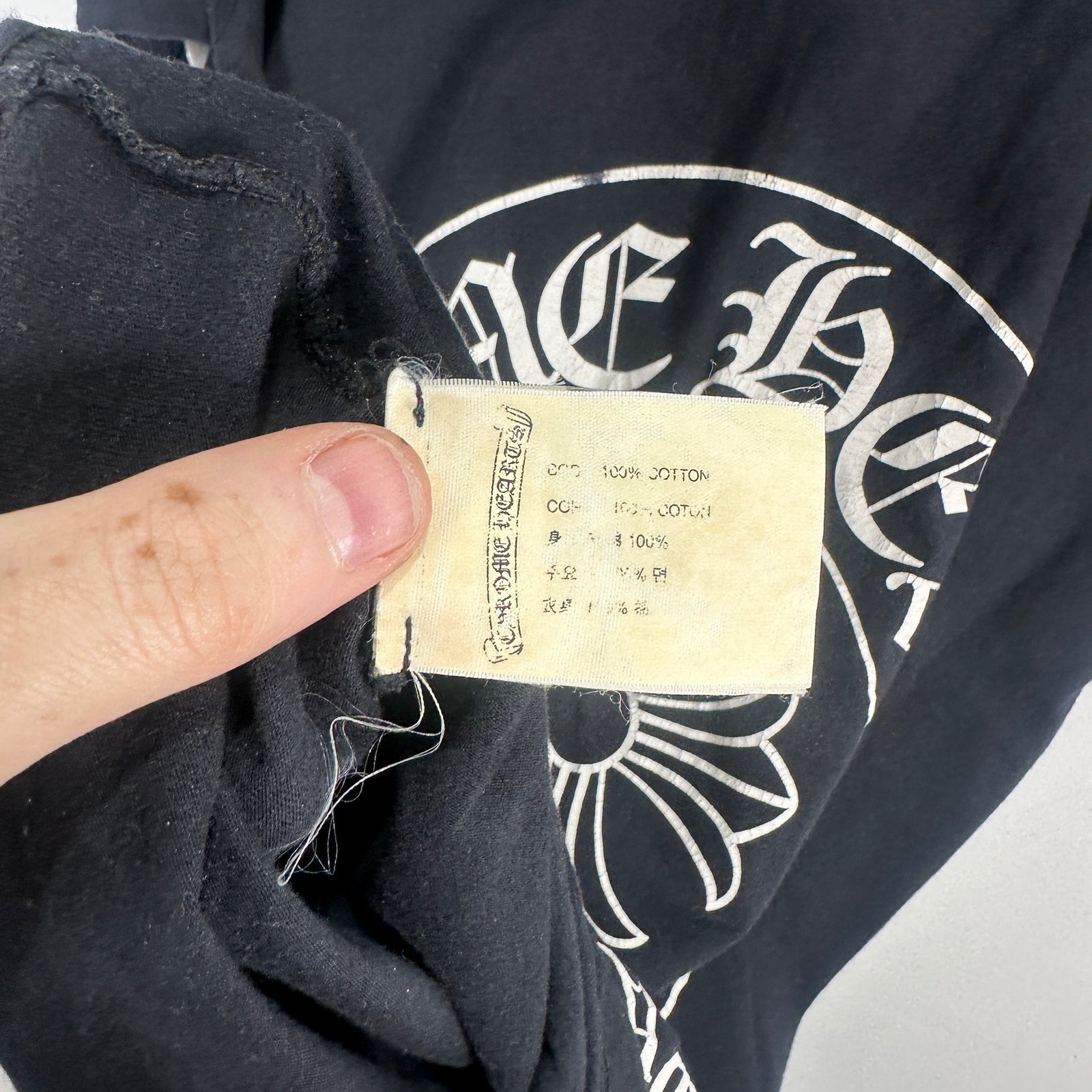 Chrome Hearts Black 'Hong Kong' Horseshoe Graphic T-Shirt Size S