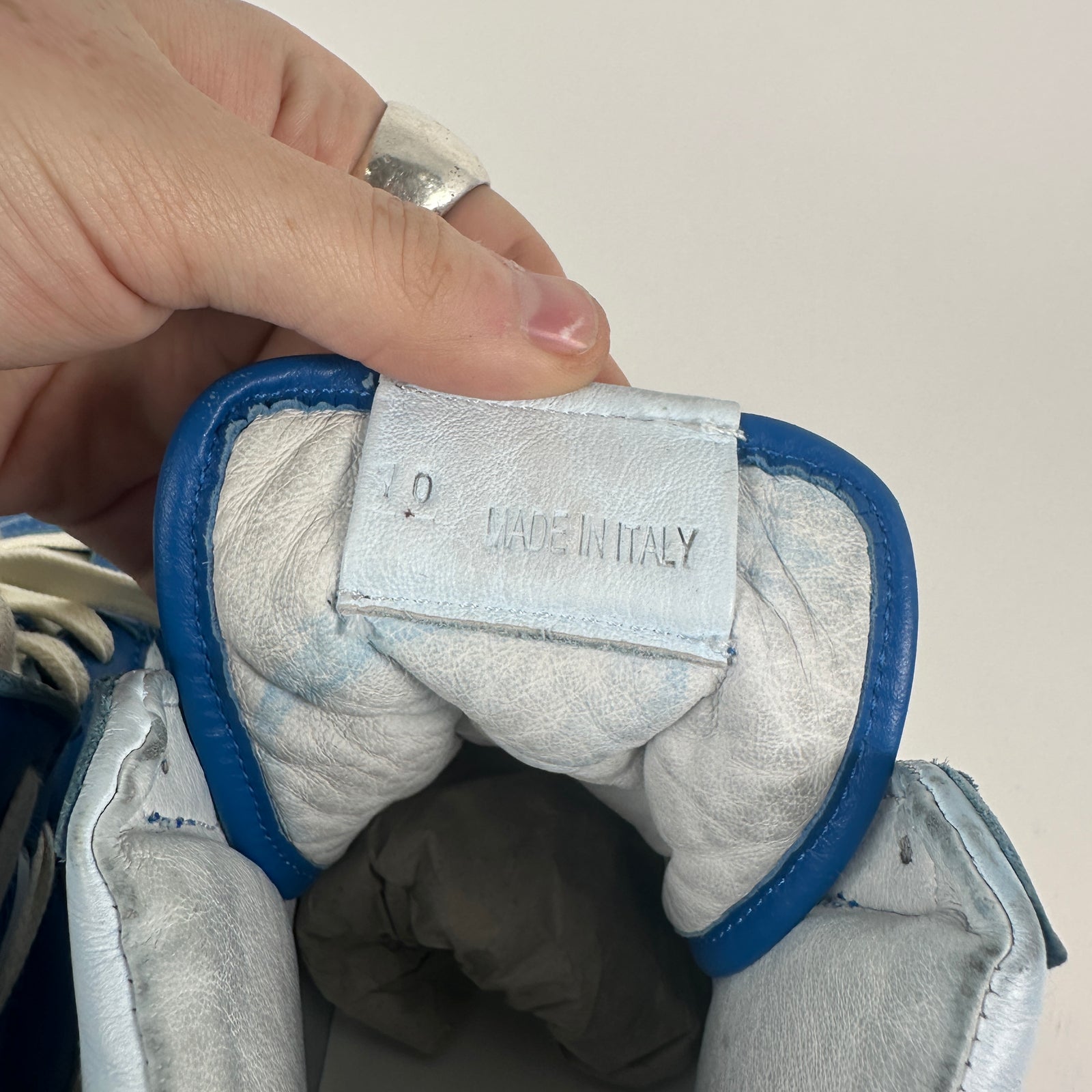 Rhude Rhecess Blue High Top Size 10