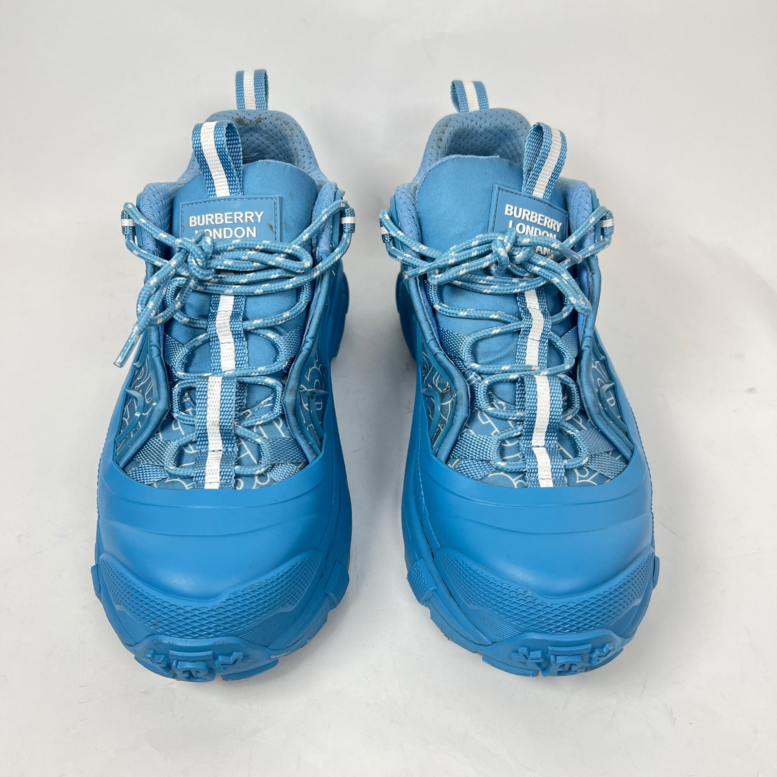 Burberry Light Blue Arthur Monogram Sneaker Size 41