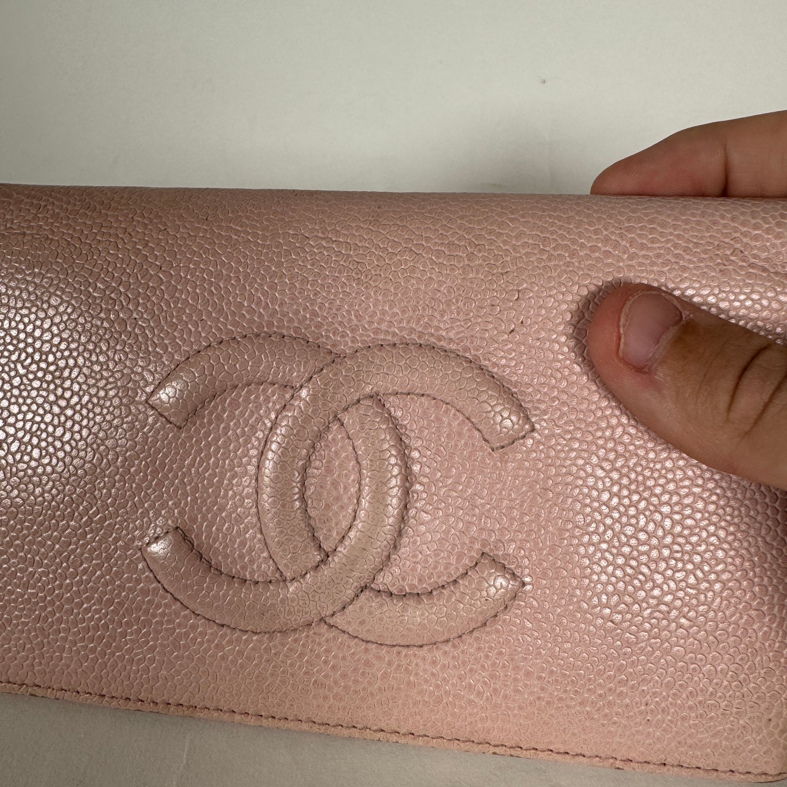 Chanel Pink Caviar Long Wallet