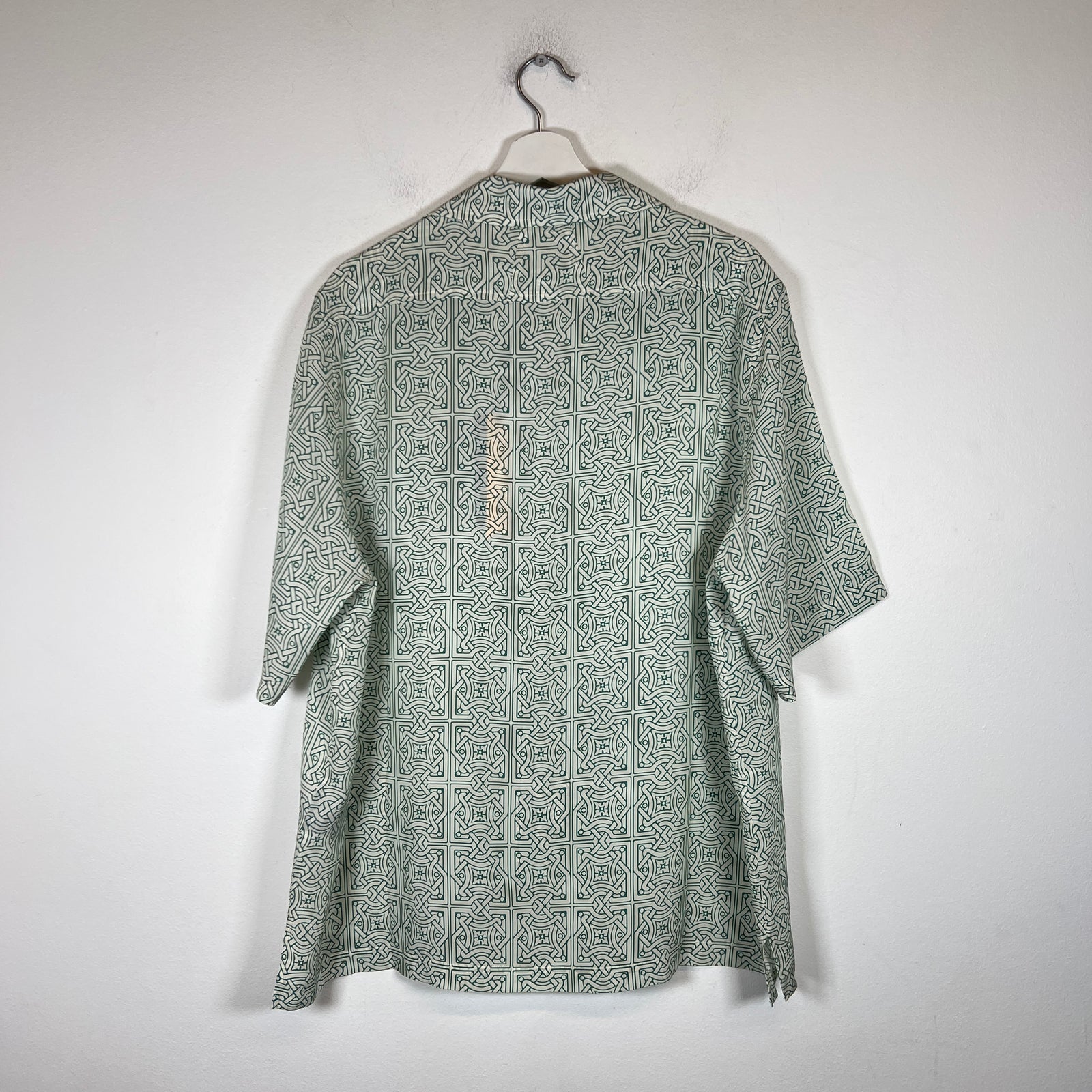 Rhude Green Cravat Silk Shirt Size XXL