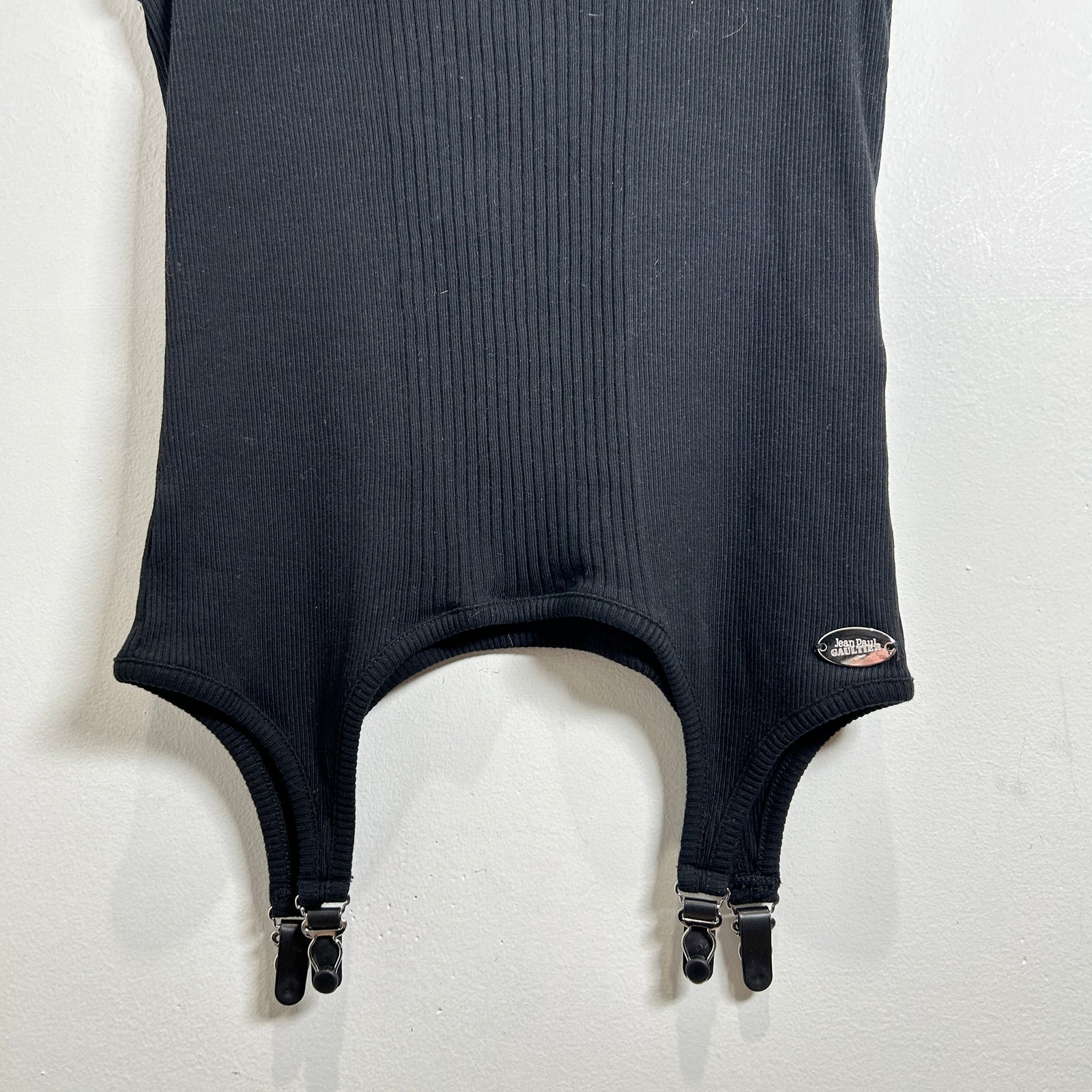 Jean Paul Gaultier Black 'The Garter' Tank Top Size S