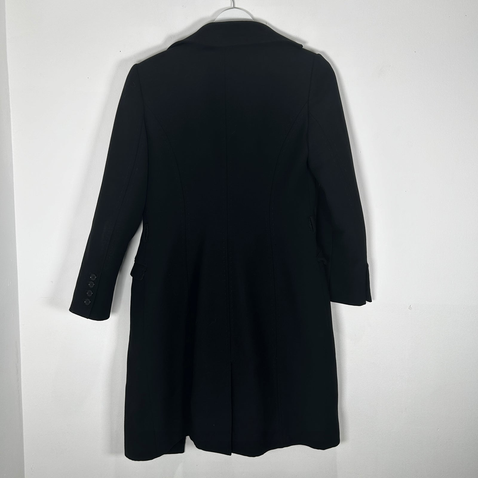 Dolce & Gabanna Black Cheetah Lined Trench Coat Size S