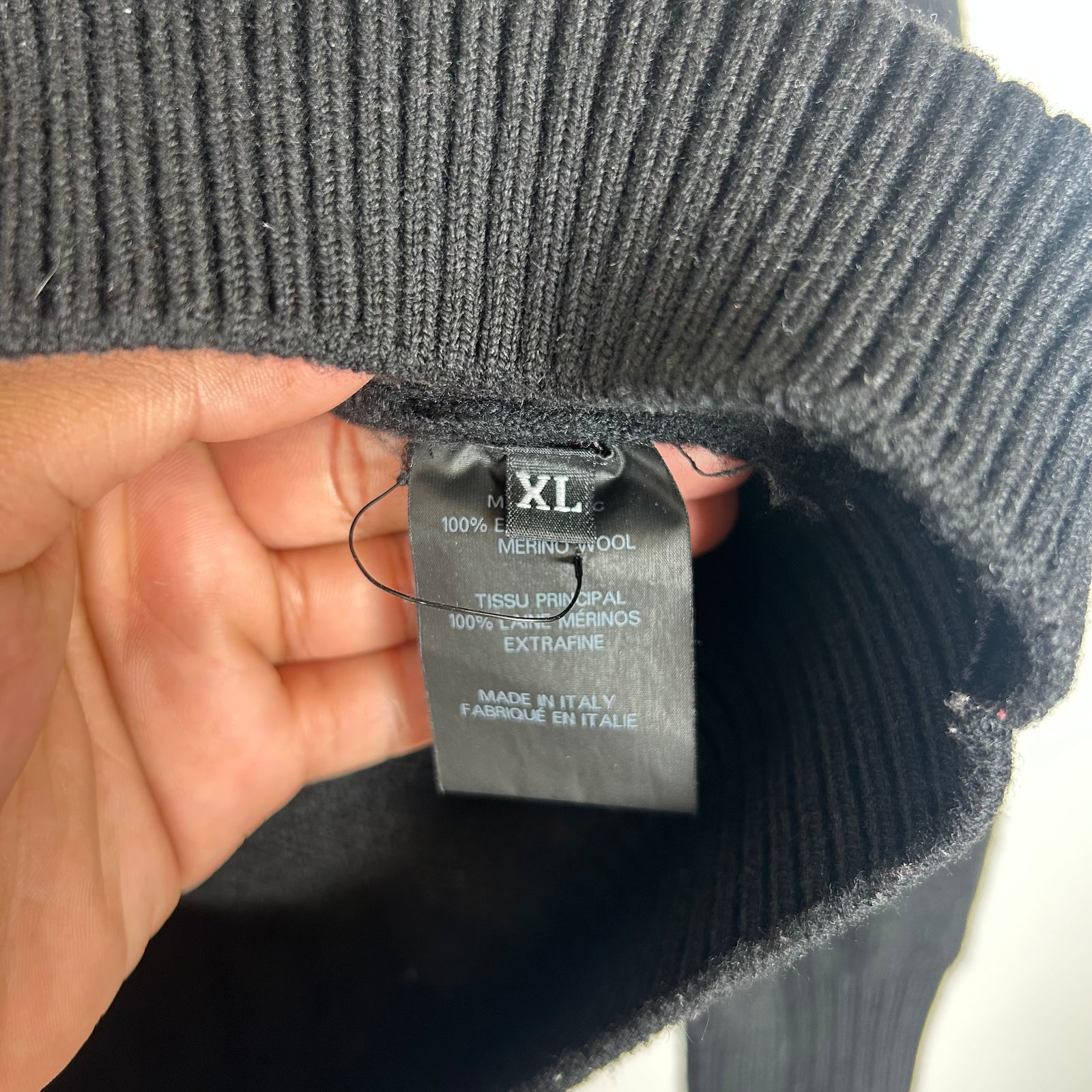 Vetements Black Iconic Logo Wool Sweater Size M