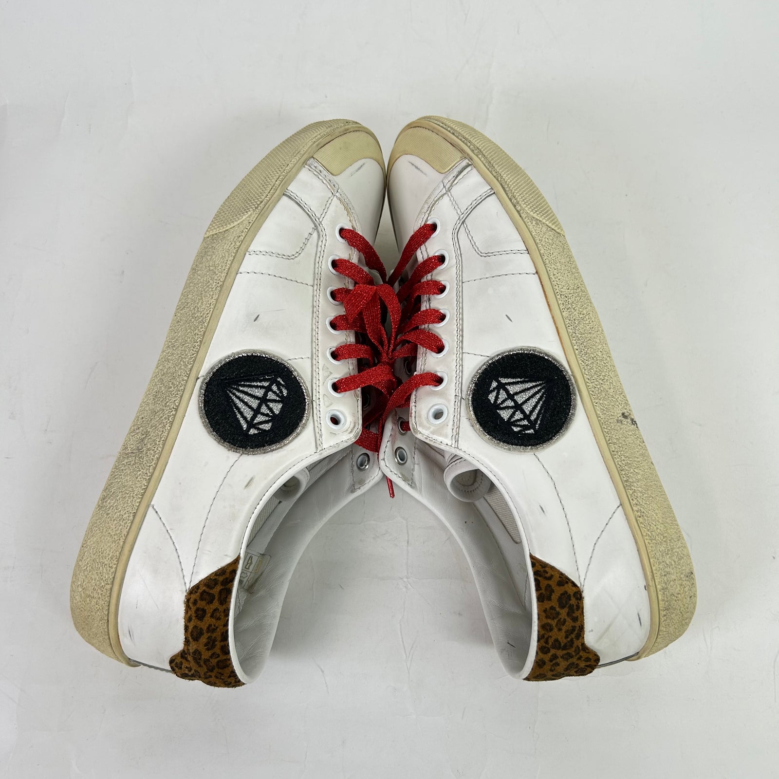 Saint Laurent SL 37 Diamond Leather Lowtop Sneakers