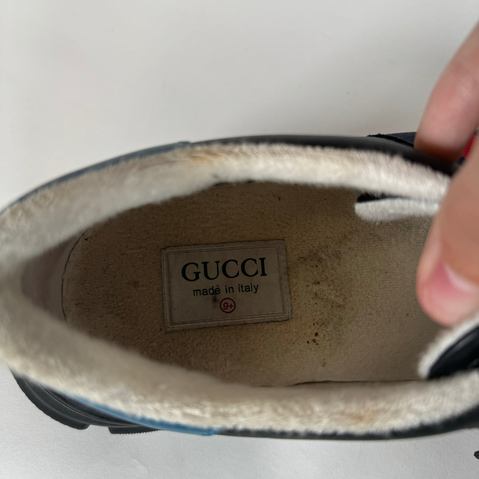 Gucci Black Web Marathon Sneakers Size 9.5