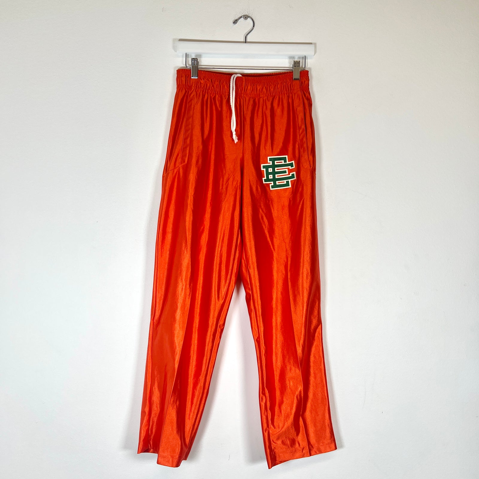 Eric Emmanuel Orange Logo Pants Size S