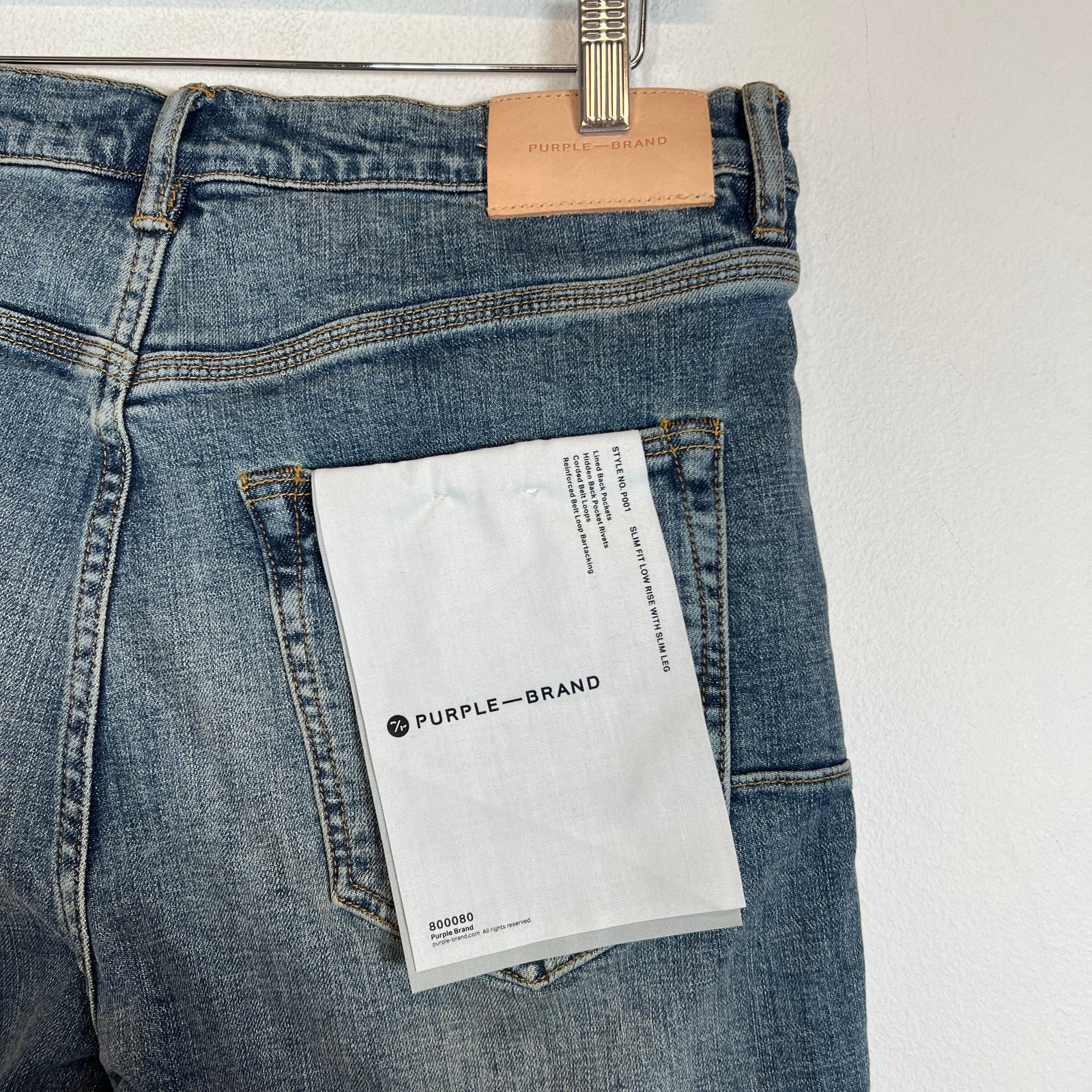 Purple Brand Mid Indigo Repair Blowout Jeans Size 34