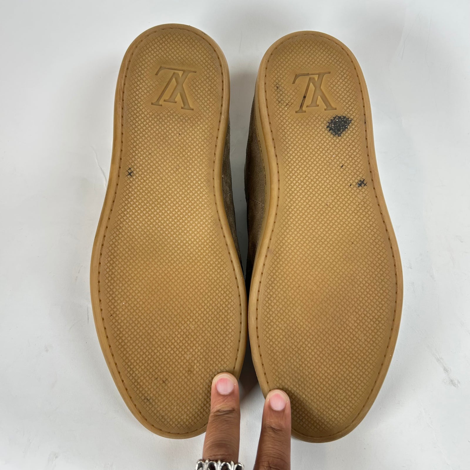 Louis Vuitton Brown Surfside Suede High-Top Sneaker Size LV 7