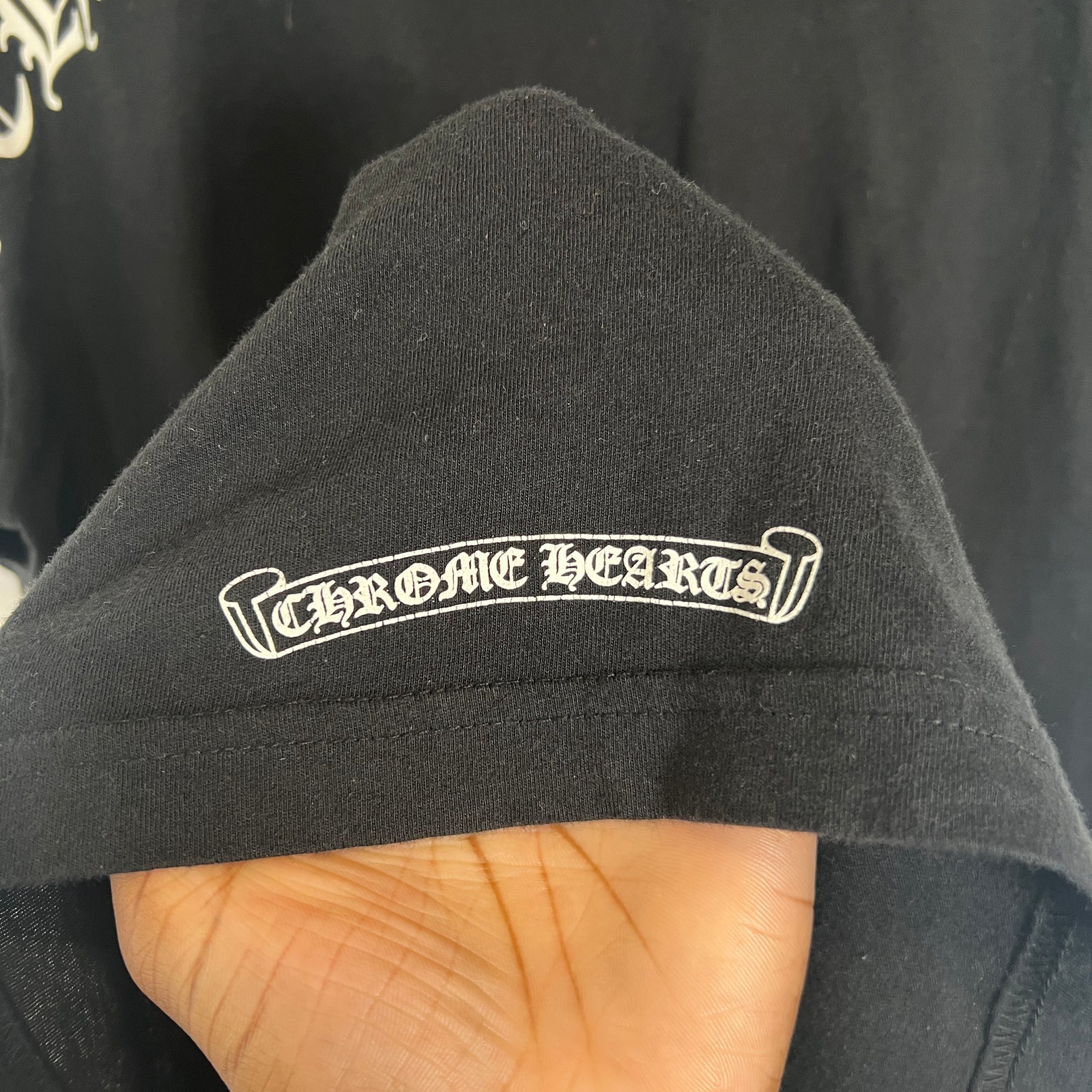 Chrome Hearts Black USA Script Logo Pocket T-Shirt Size M