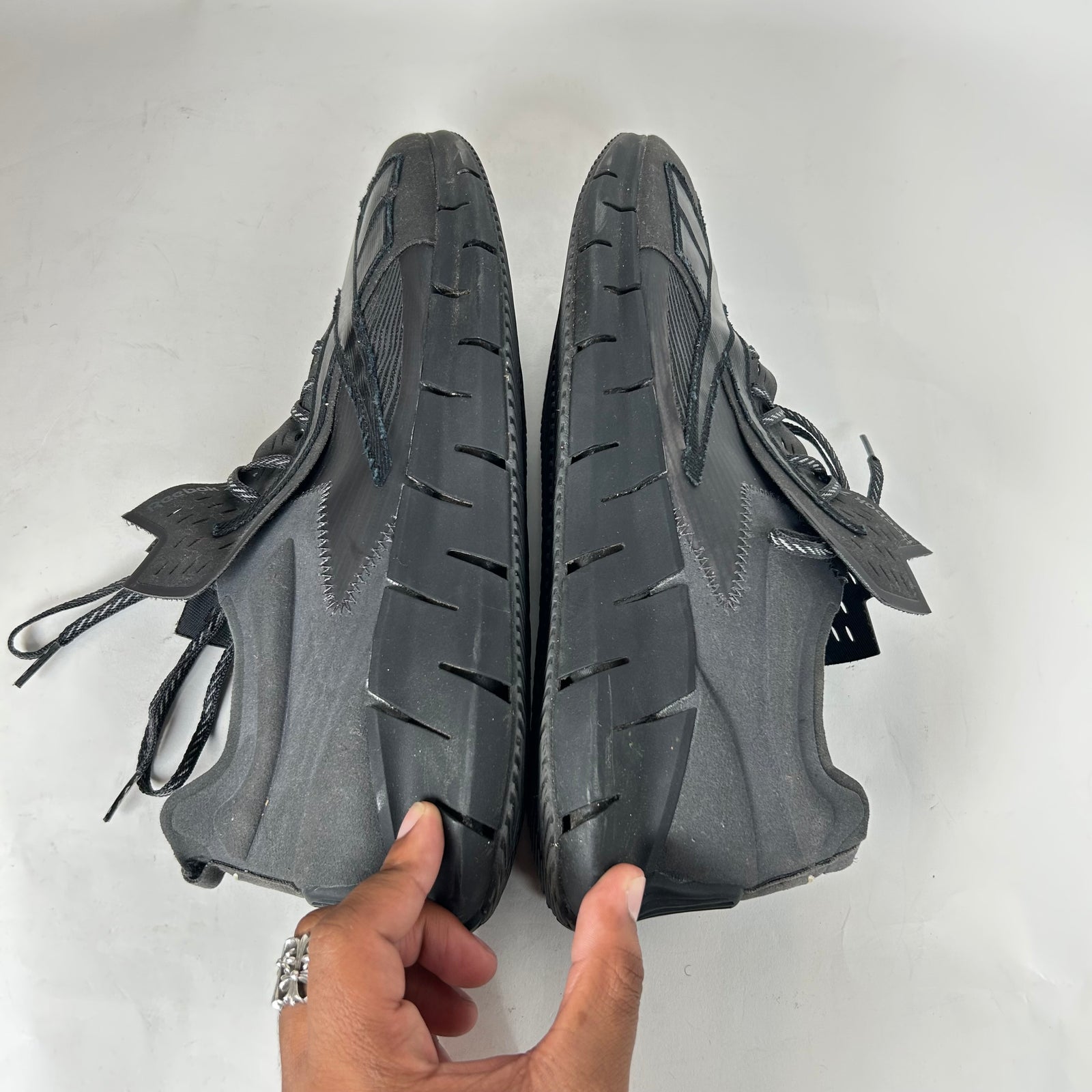 Maison Margiela x Reebok Black Zig 3D Storm Memory Foam Sneaker Size 11